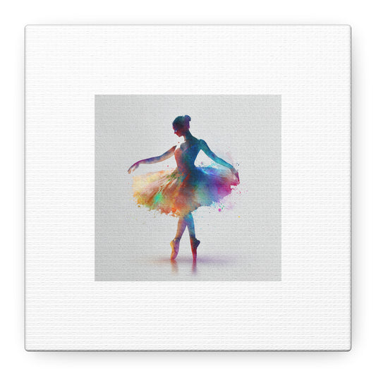 Canvas Print - Beautiful Ballerina with Color Splash - Perfect for a Little Dancer's Room