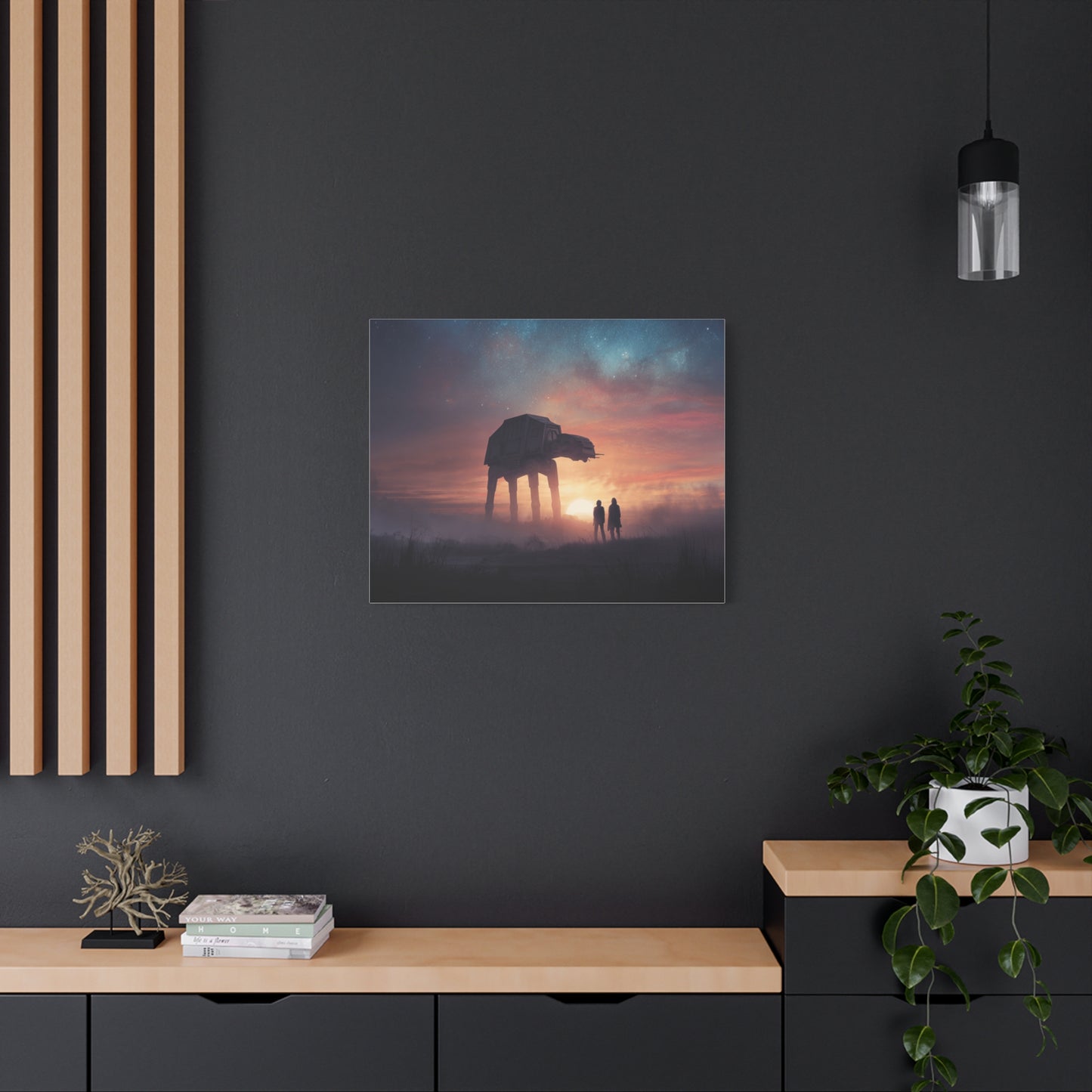 Star Wars Inspired Matte Canvas Art, Sci-Fi Wall Art, Modern Home Decor, Movie Lover Gift, Galactic Artwork