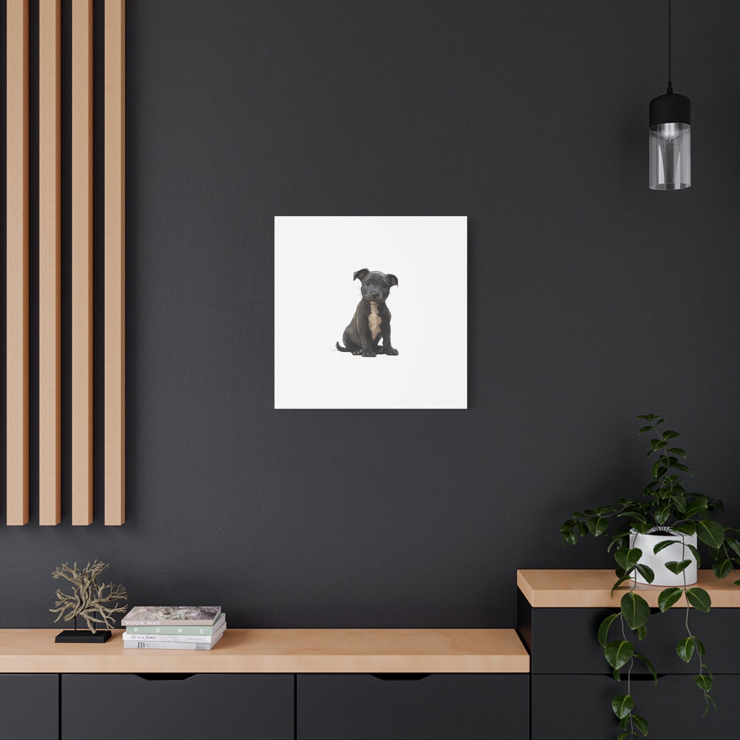 Dog Portrait Canvas Wall Art, Pet Lover Gift, Home Decor, Puppy Artwork, Animal Lover Canvas, Pet Memorial