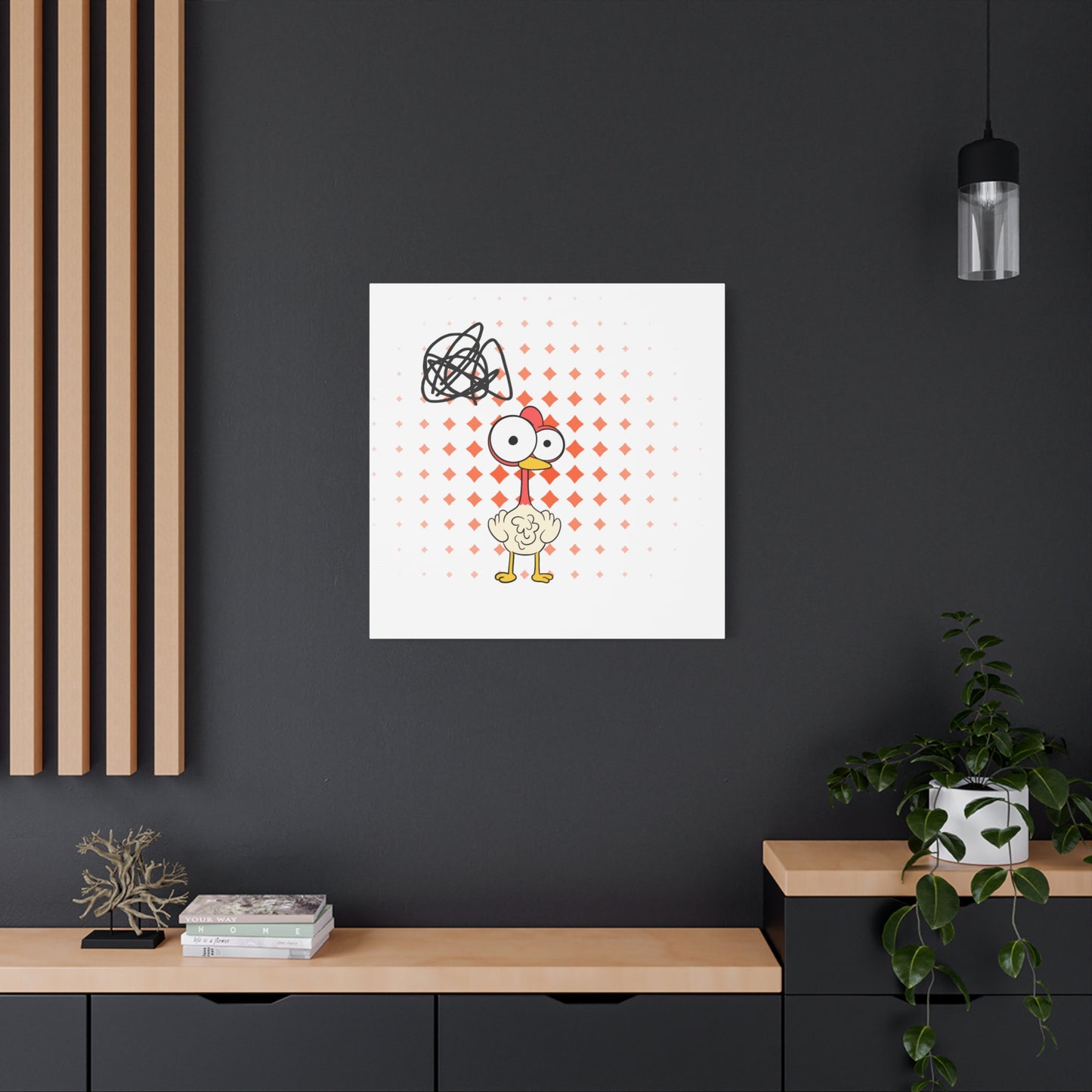 Whimsical Chicken Canvas Wall Art