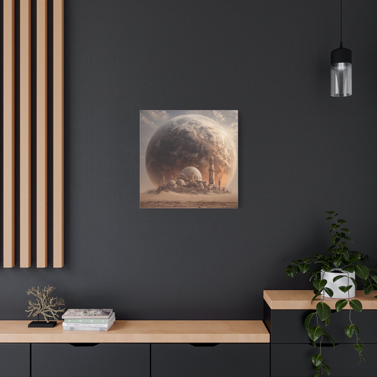 Cosmic Landscape Canvas Art, Wall Decor, Celestial Print, Space Artwork, Home Decoration, Gift for Science Fiction Lovers