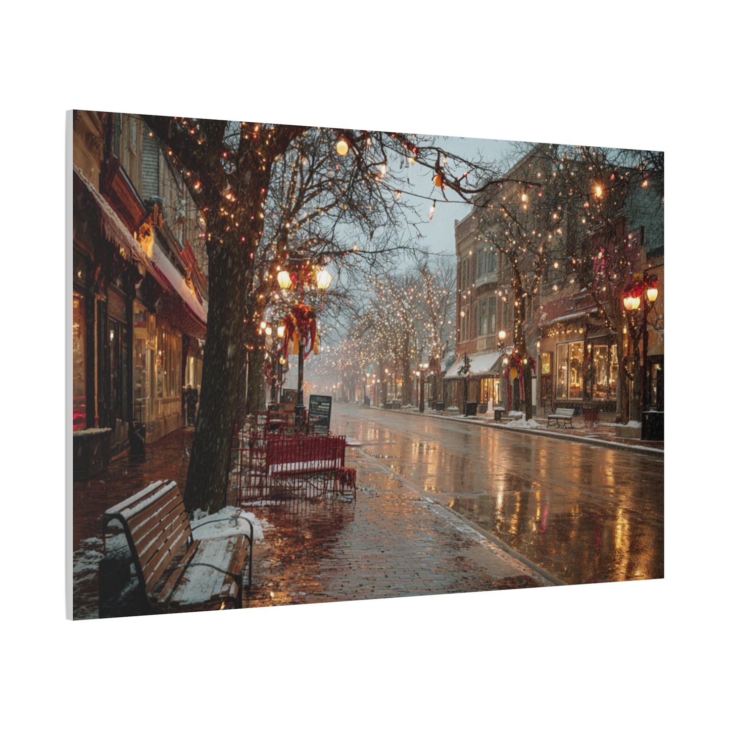 Cozy Winter Canvas Wall Art, Holiday Decor, Home Decoration, Gift for Her, Christmas Vibes, Seasonal Artwork