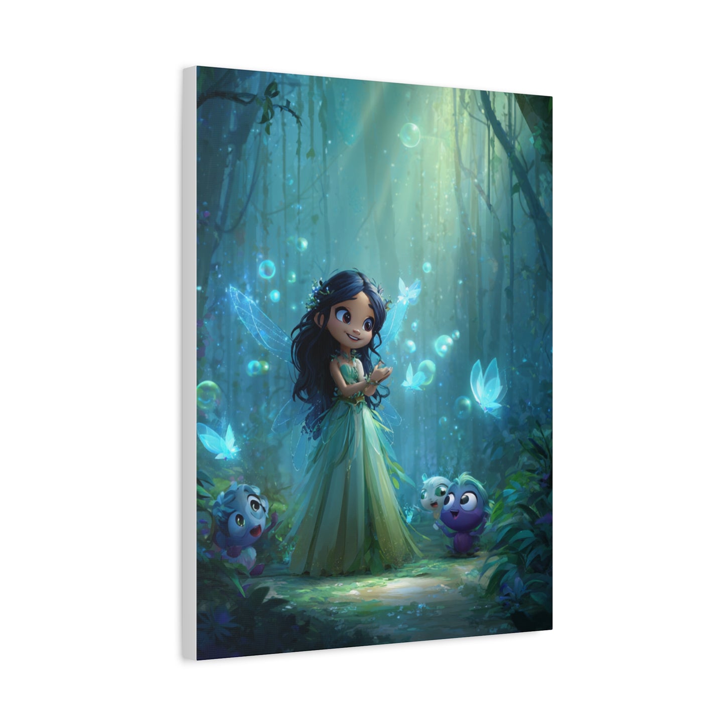 Whimsical Fairy Tale Canvas Wall Art, Enchanted Forest Decor, Fantasy Children's Room Wall Art, Magical Gift for Kids, Home Decor