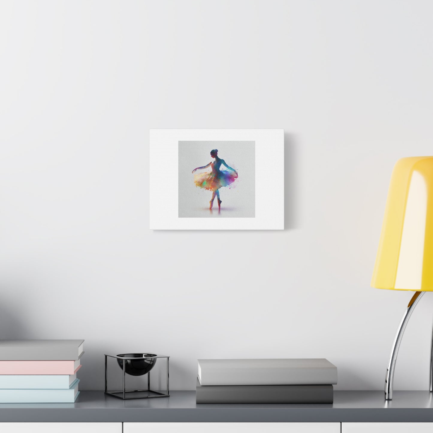 Canvas Print - Beautiful Ballerina with Color Splash - Perfect for a Little Dancer's Room