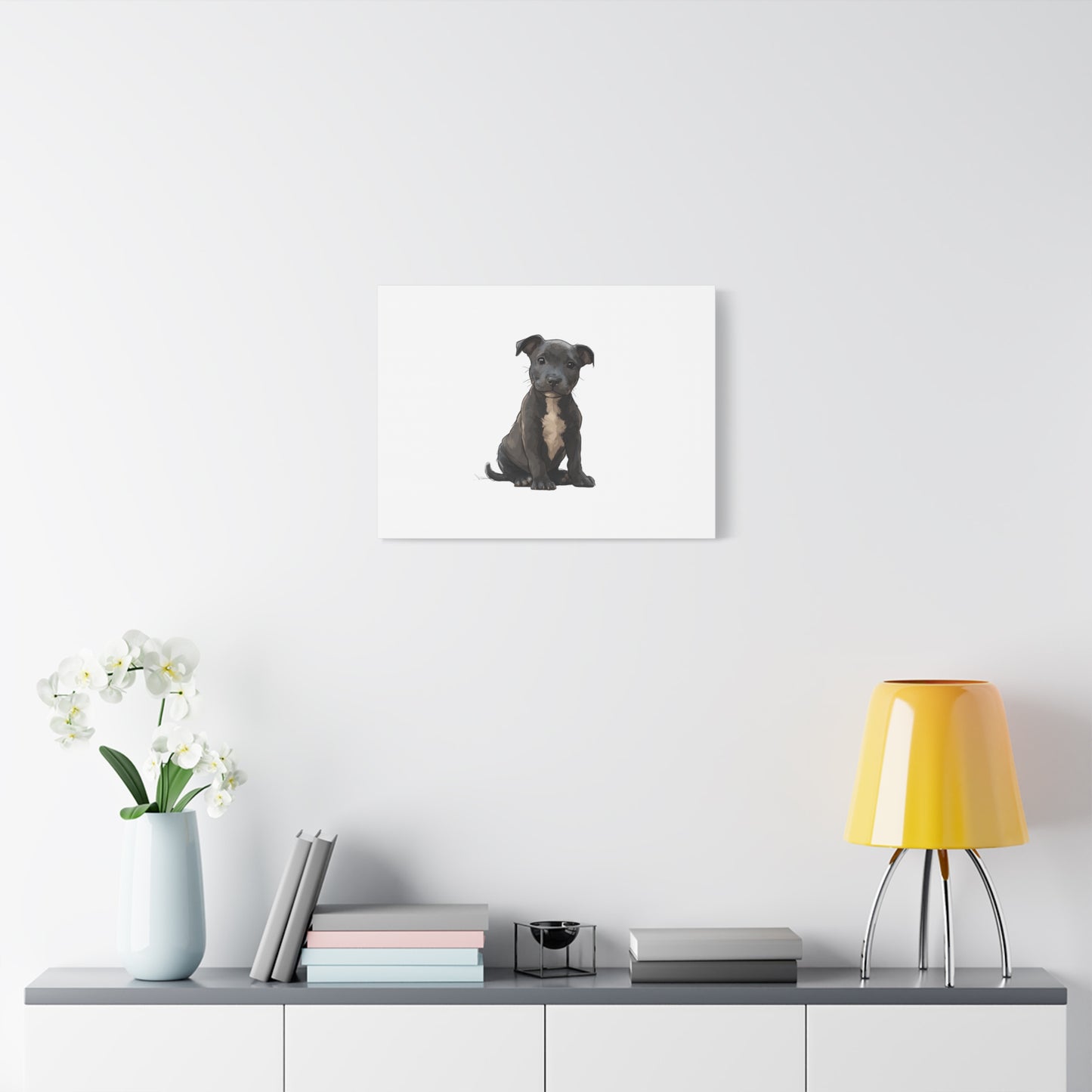 Dog Portrait Canvas Wall Art, Pet Lover Gift, Home Decor, Puppy Artwork, Animal Lover Canvas, Pet Memorial