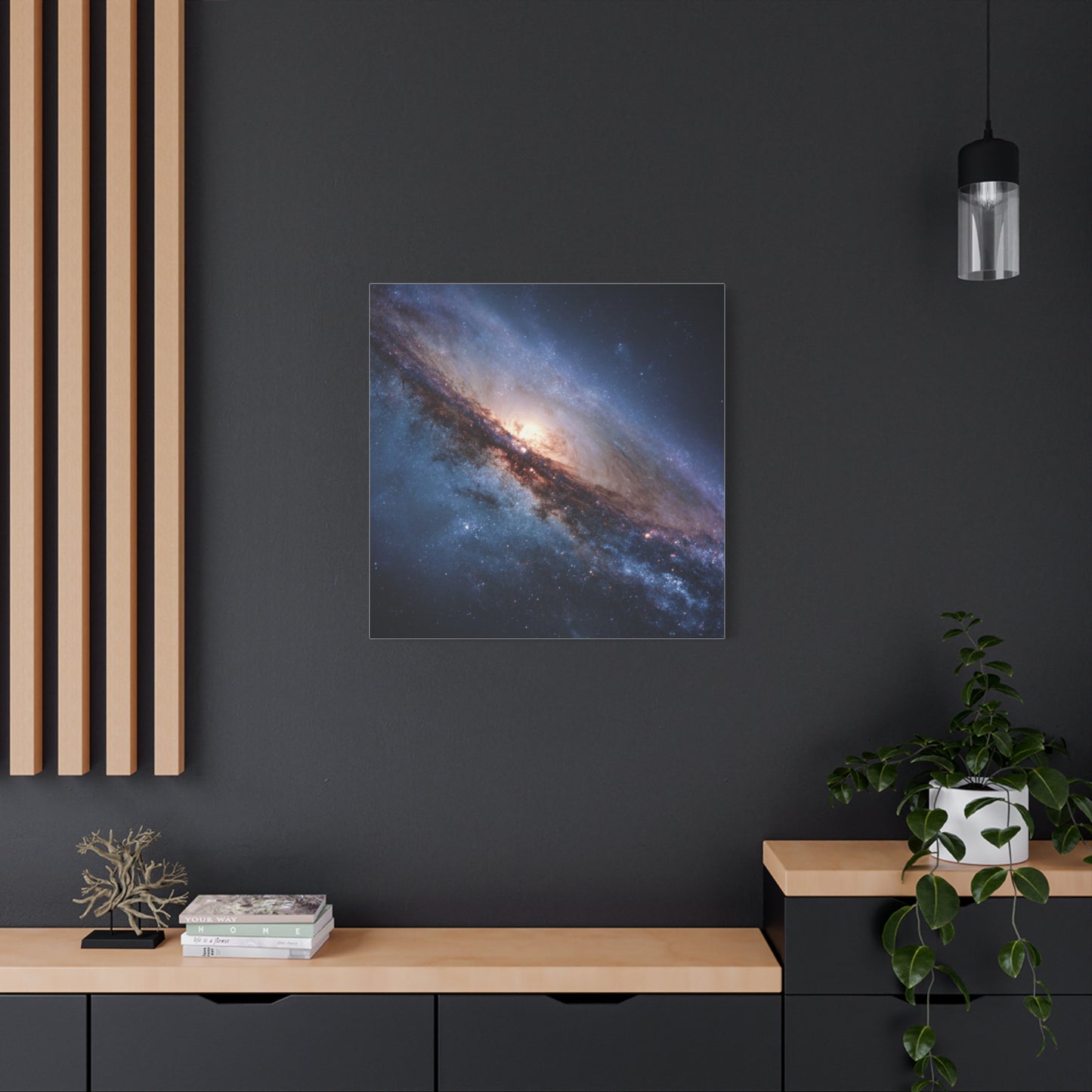 Galaxy Wall Art, Stretched Canvas Print, Cosmic Decor, Space Art, Home Gallery
