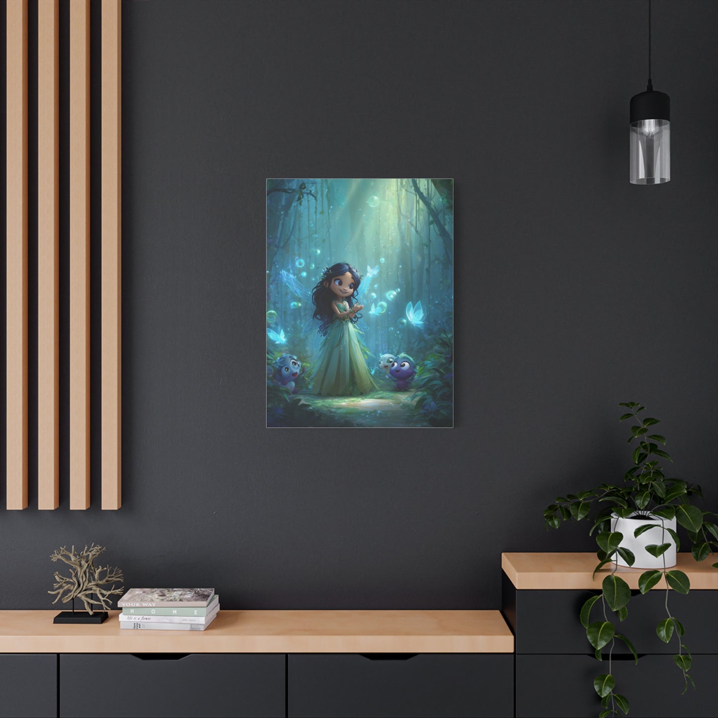 Whimsical Fairy Tale Canvas Wall Art, Enchanted Forest Decor, Fantasy Children's Room Wall Art, Magical Gift for Kids, Home Decor