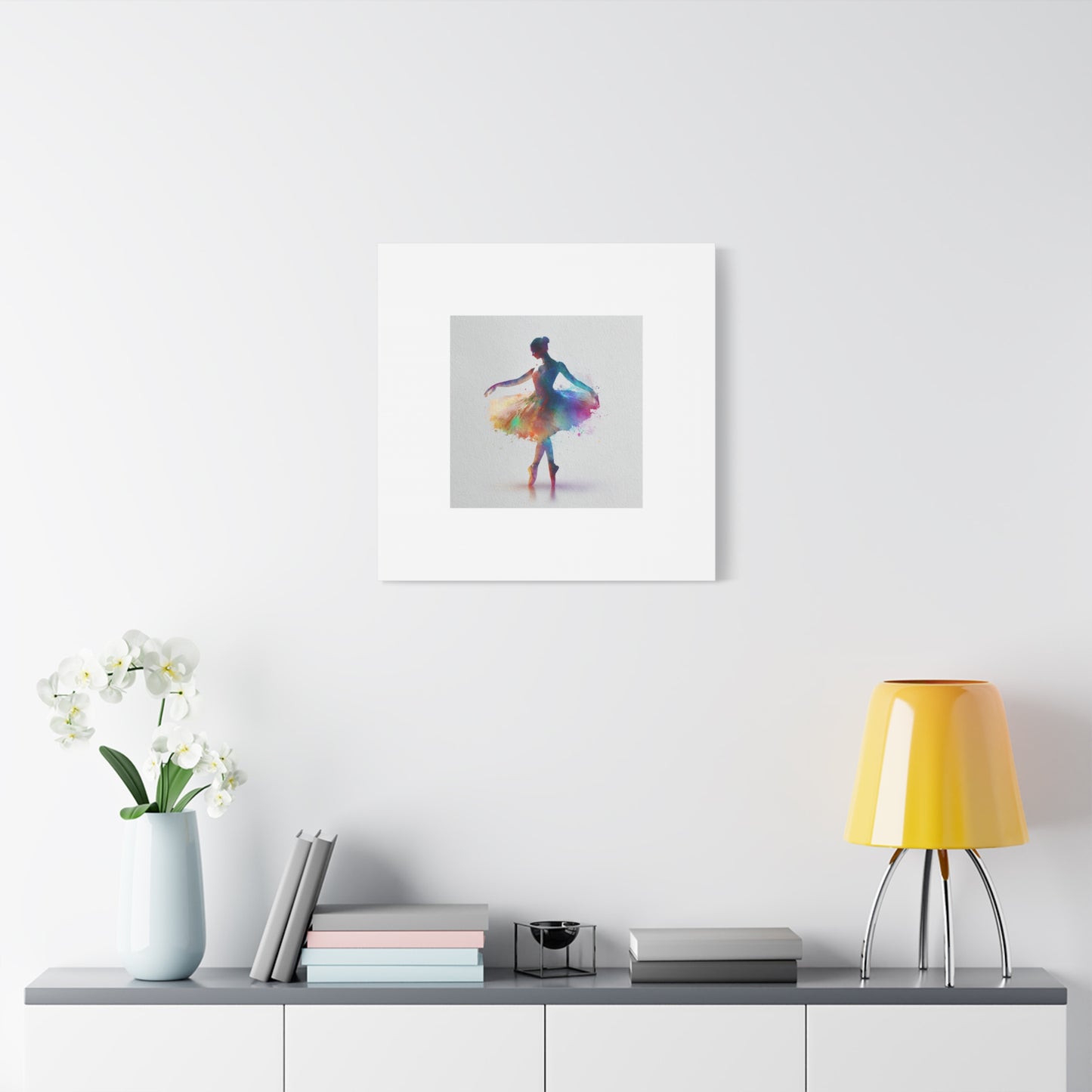 Canvas Print - Beautiful Ballerina with Color Splash - Perfect for a Little Dancer's Room