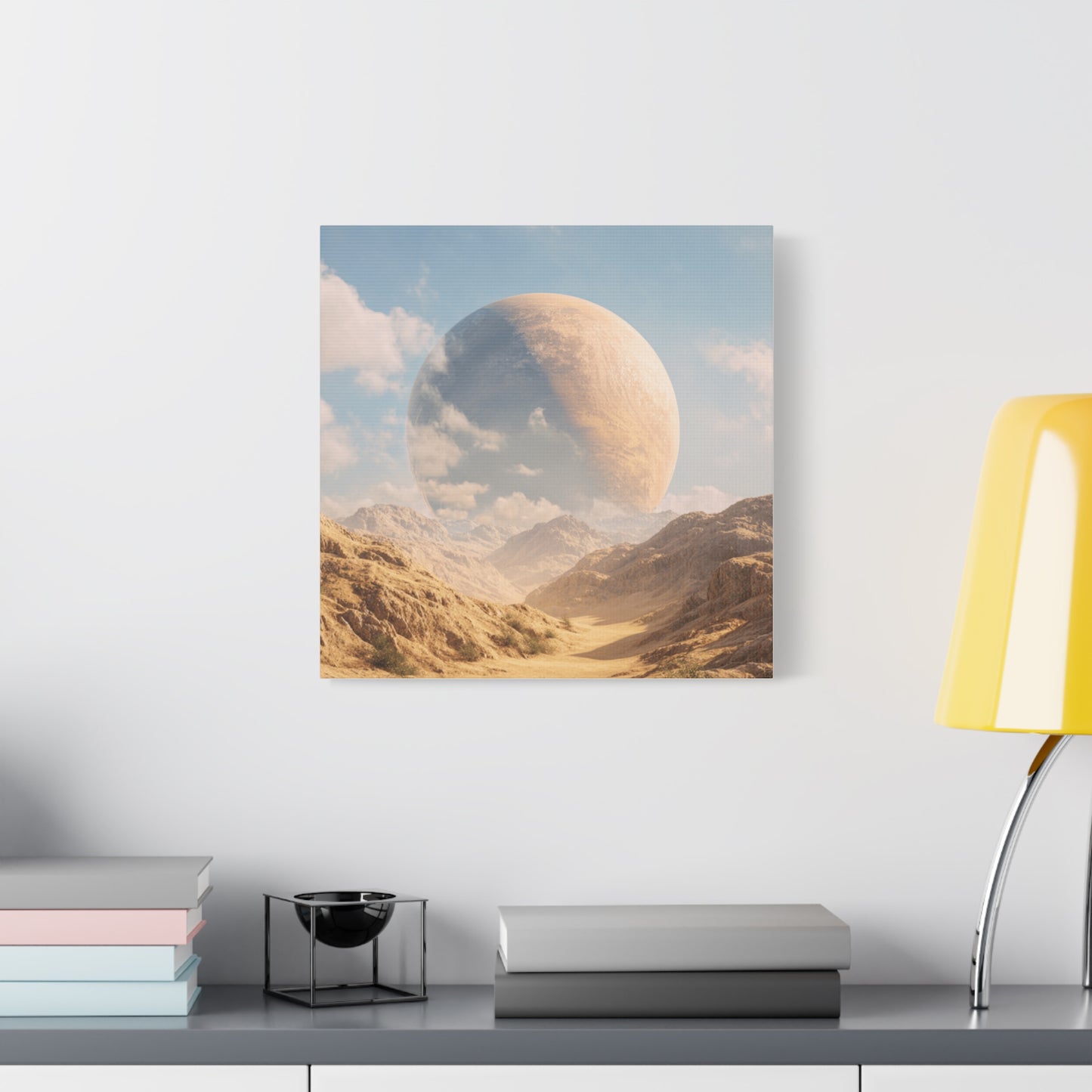 Stretched Canvas Wall Art - Dreamy Planet Landscape, Home Decor, Gallery Wall, Gift for Space Lovers, Nature Theme