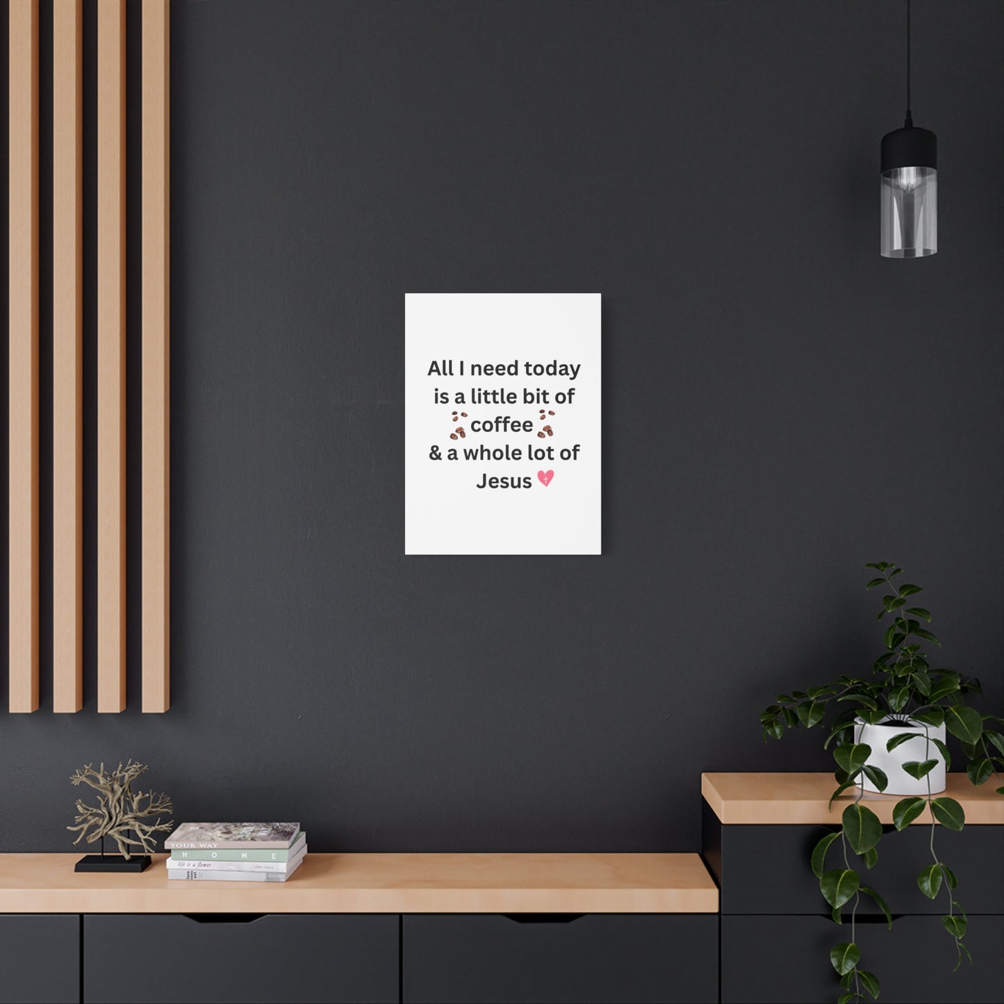 Coffee and Jesus Wall Art Canvas