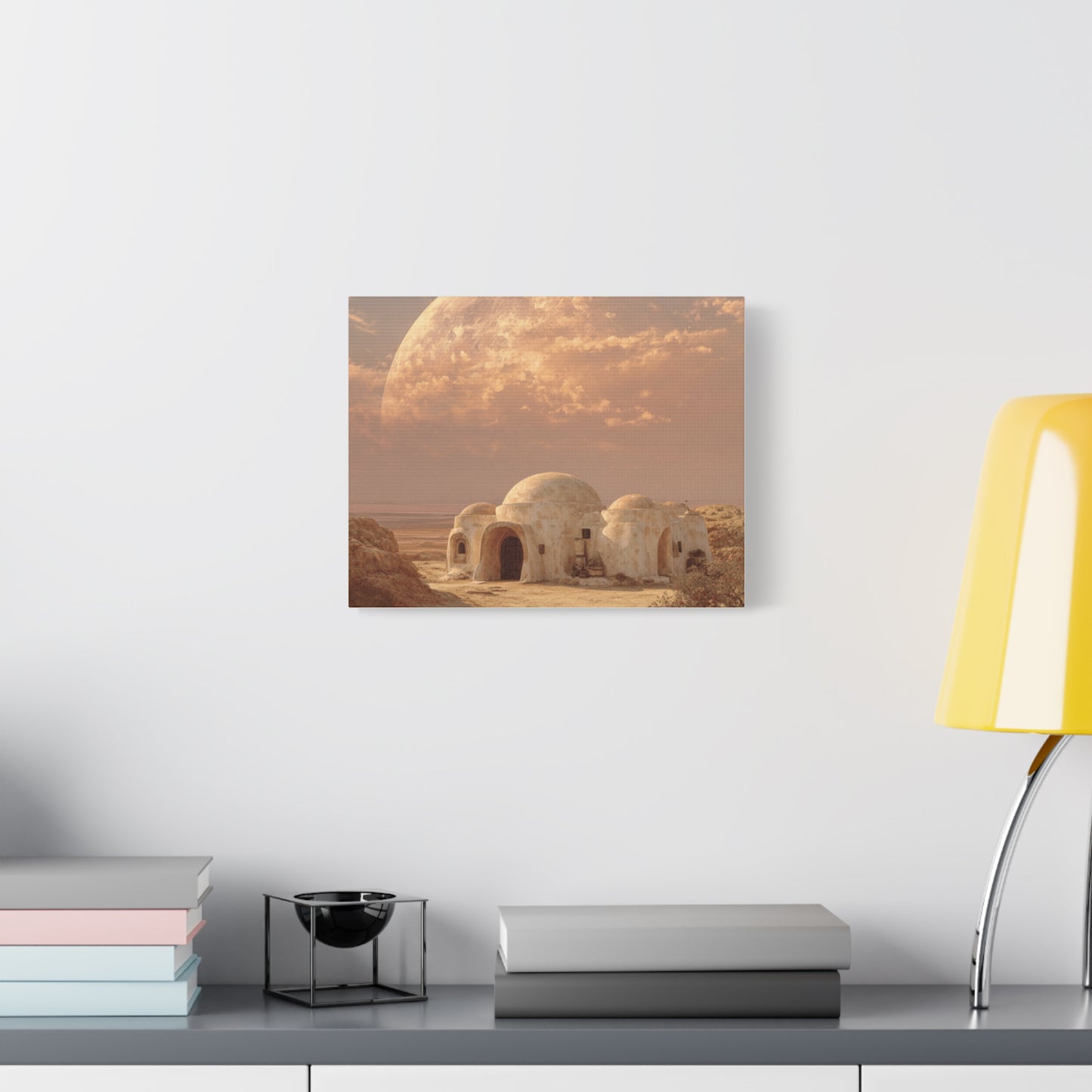 Stretched Canvas Art Print, Matte Wall Decor, Desert Landscape, Home Office Art, Gift for Art Lovers, Space Decor, Unique Wall Art