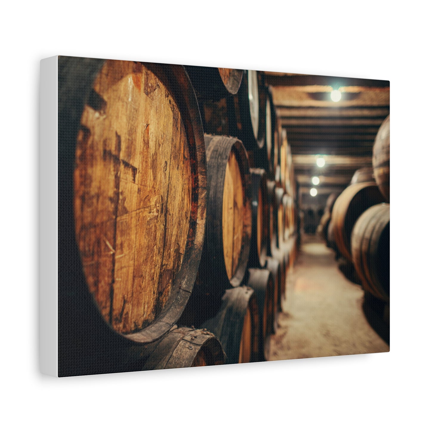 Rustic Wine Barrel Canvas Print