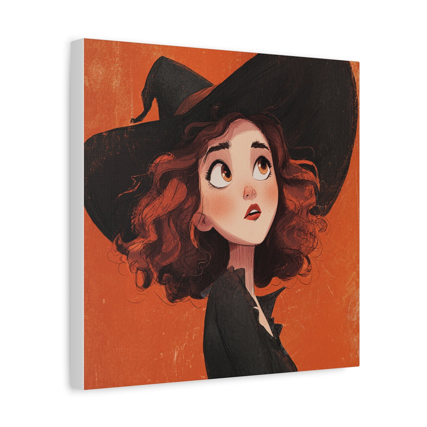 Whimsical Witch Canvas Print, Halloween Decor, Art for Home, Gift for Witches, Fall Wall Art, Magic Lover's Gift