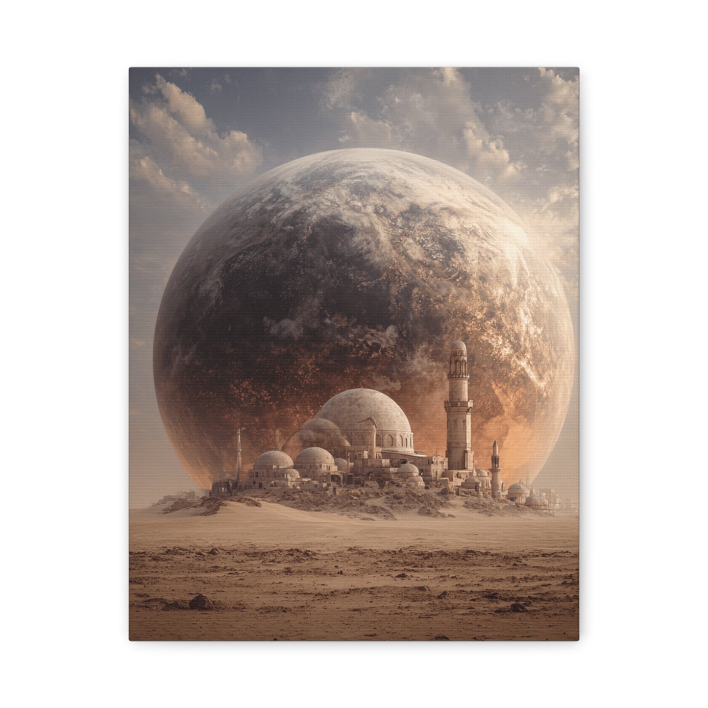 Cosmic Landscape Canvas Art, Wall Decor, Celestial Print, Space Artwork, Home Decoration, Gift for Science Fiction Lovers