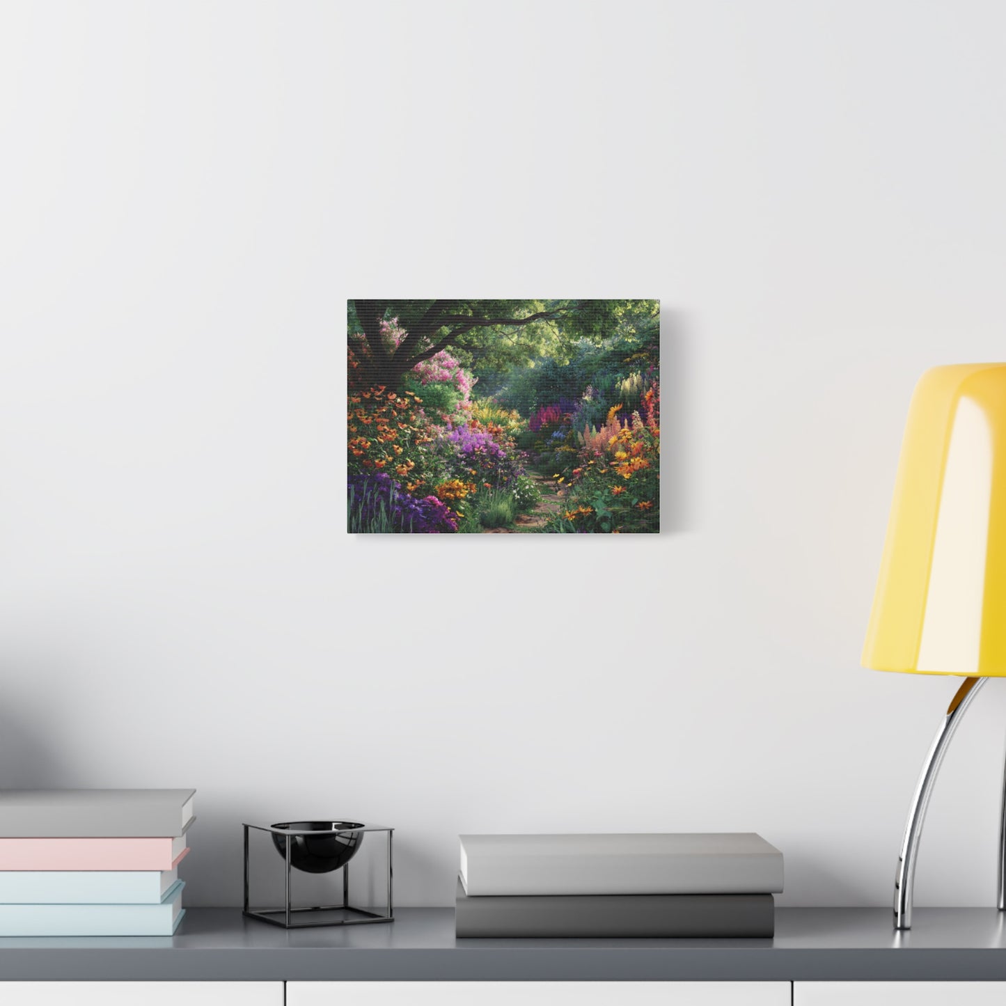 Vibrant Garden Canvas Art, Nature Wall Decor, Floral Home Accent, Landscape Print, Botanical Artwork for Any Room