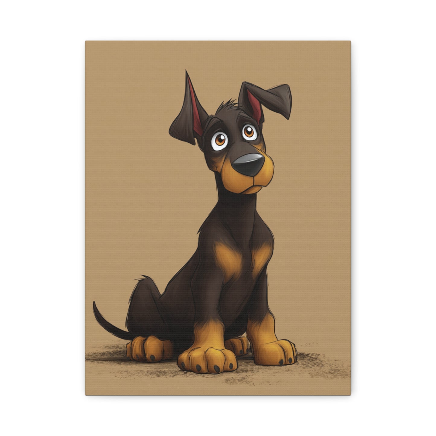 Custom Dog Portrait Canvas, Pet Decor, Dog Lover Gift, Cute Animal Art, Home Wall Art