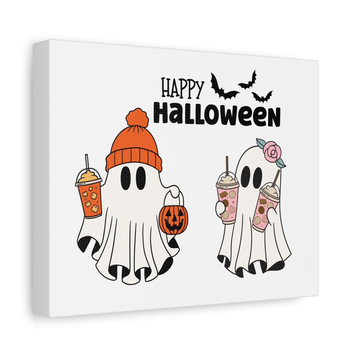 Canvas Print - Adorable Ghost Friends, Happy Halloween