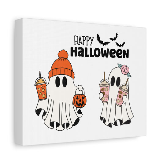 Canvas Print - Adorable Ghost Friends, Happy Halloween