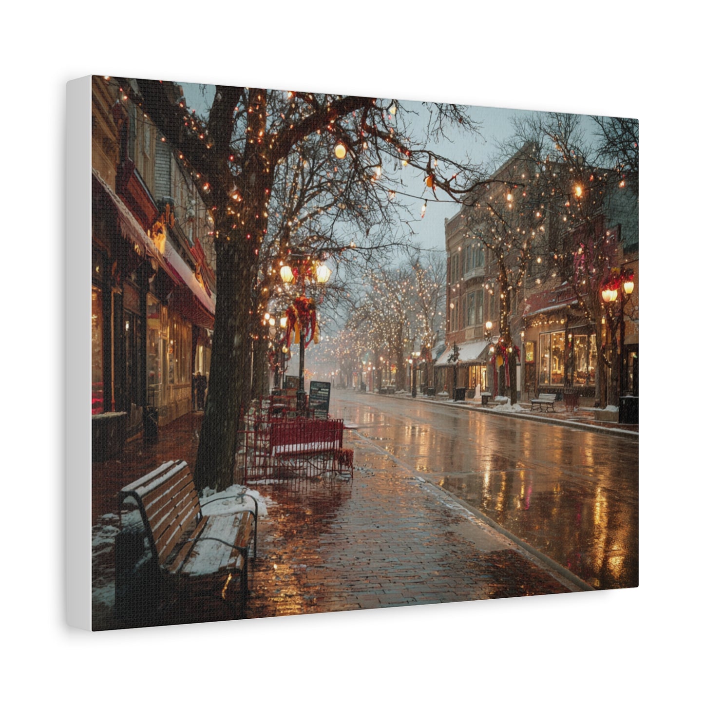 Cozy Winter Canvas Wall Art, Holiday Decor, Home Decoration, Gift for Her, Christmas Vibes, Seasonal Artwork