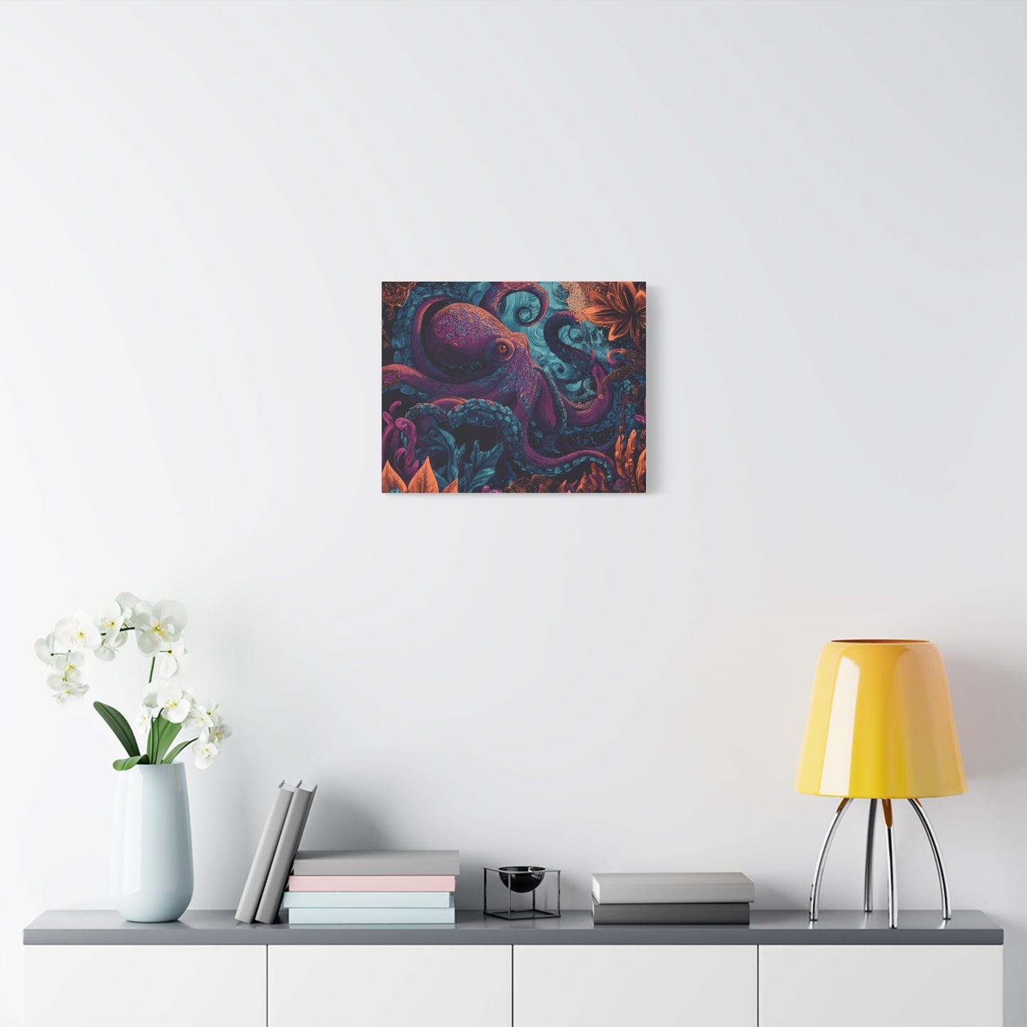 Canvas Wall Art - Colorful Pop Art Style Octopus