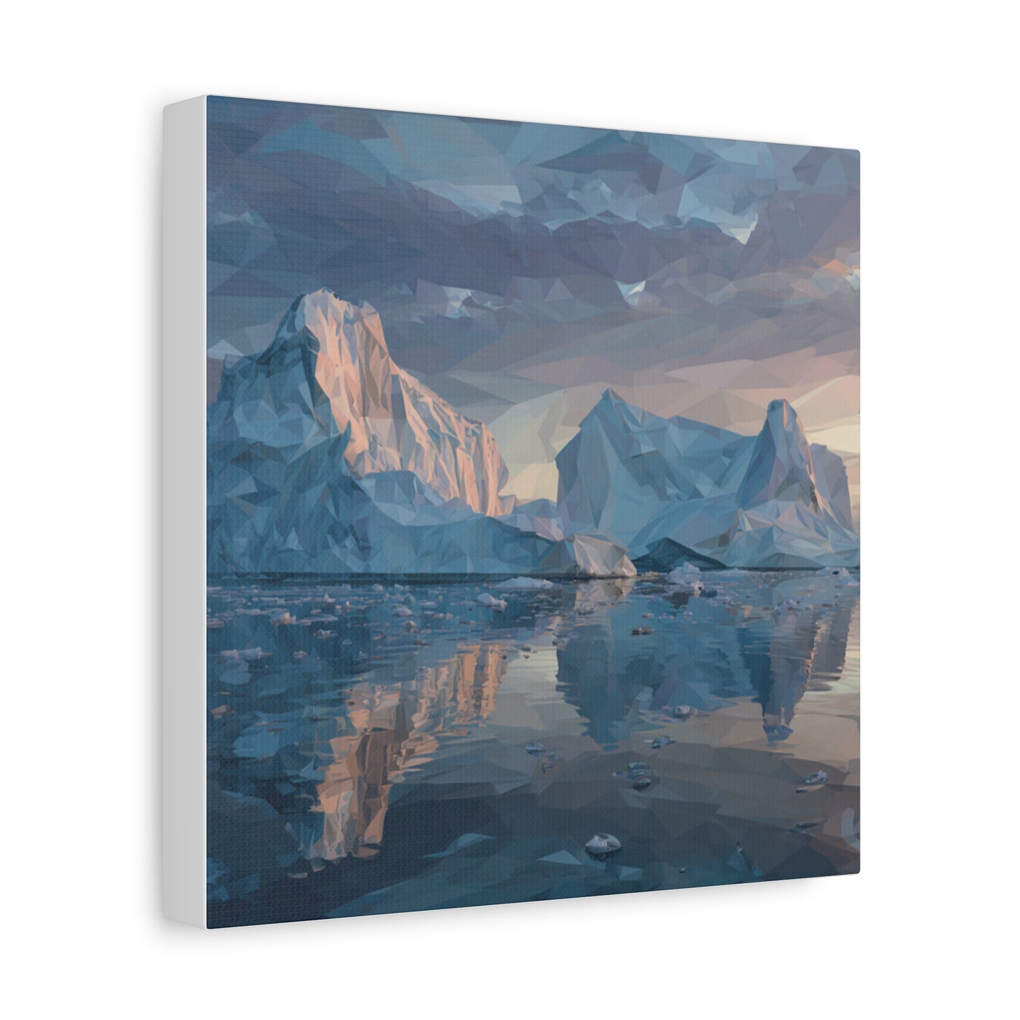 Stretched Canvas Art Print, Geometric Landscape Wall Decor, Minimalist Home Accent, Nature-Inspired Artwork, Unique Gift Idea