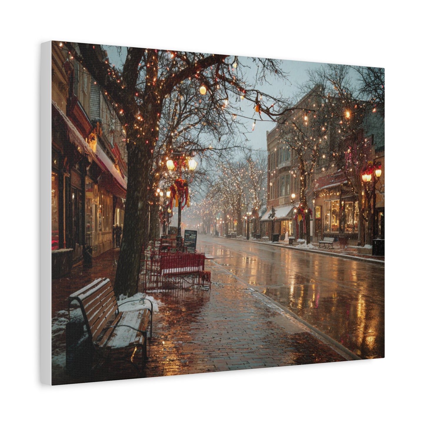 Cozy Winter Canvas Wall Art, Holiday Decor, Home Decoration, Gift for Her, Christmas Vibes, Seasonal Artwork