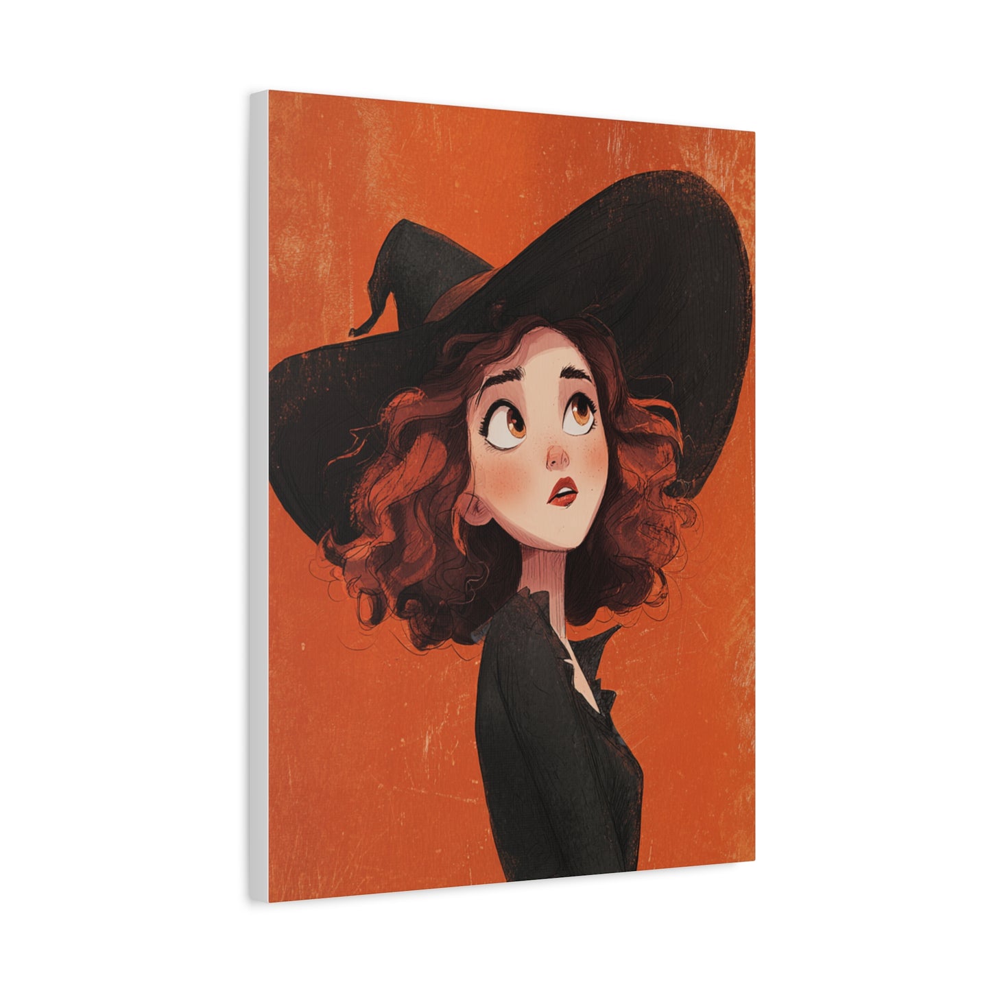 Whimsical Witch Canvas Print, Halloween Decor, Art for Home, Gift for Witches, Fall Wall Art, Magic Lover's Gift