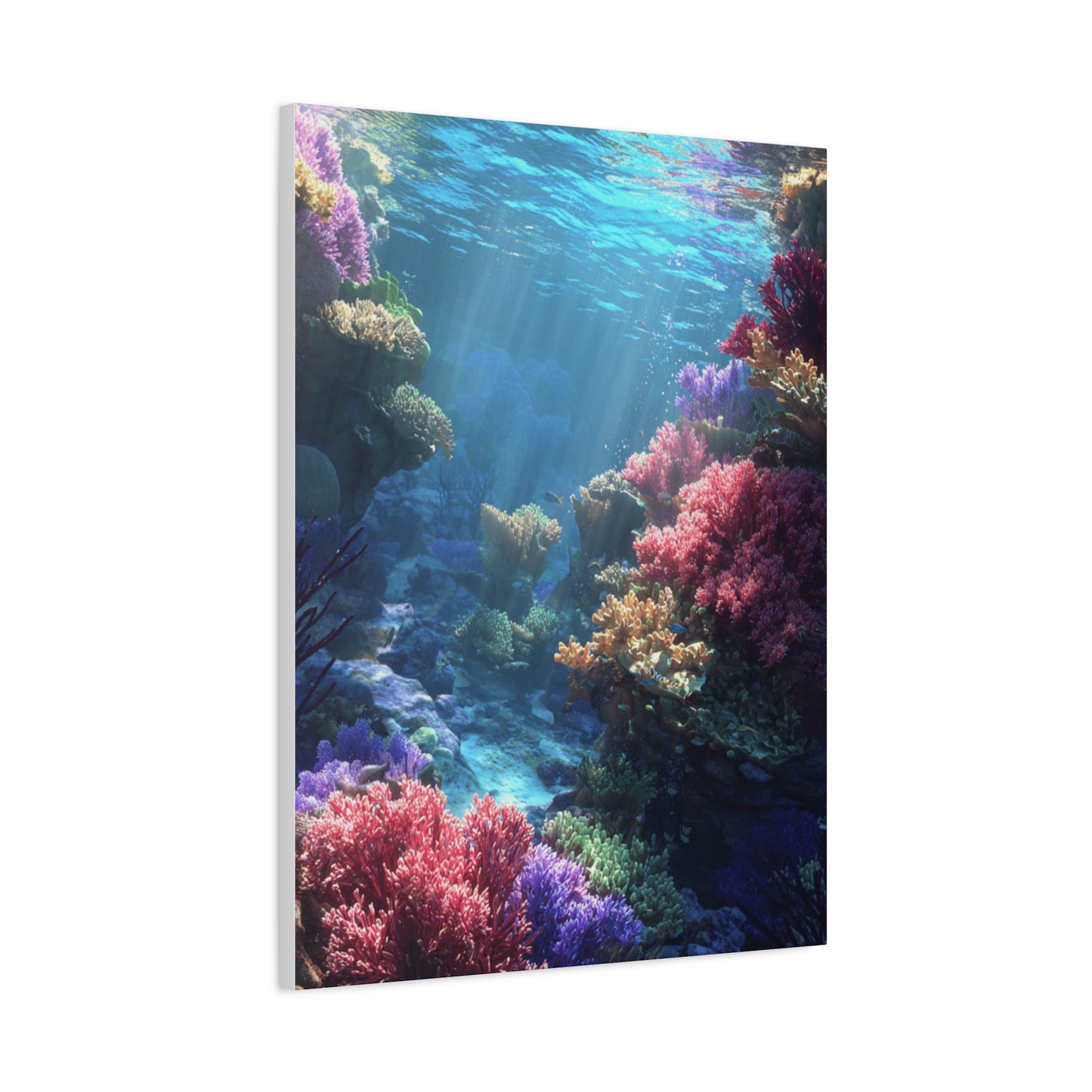 Vibrant Coral Reef Canvas Art, Underwater Decor, Ocean Wall Art, Beach House Decor, Gift for Ocean Lovers