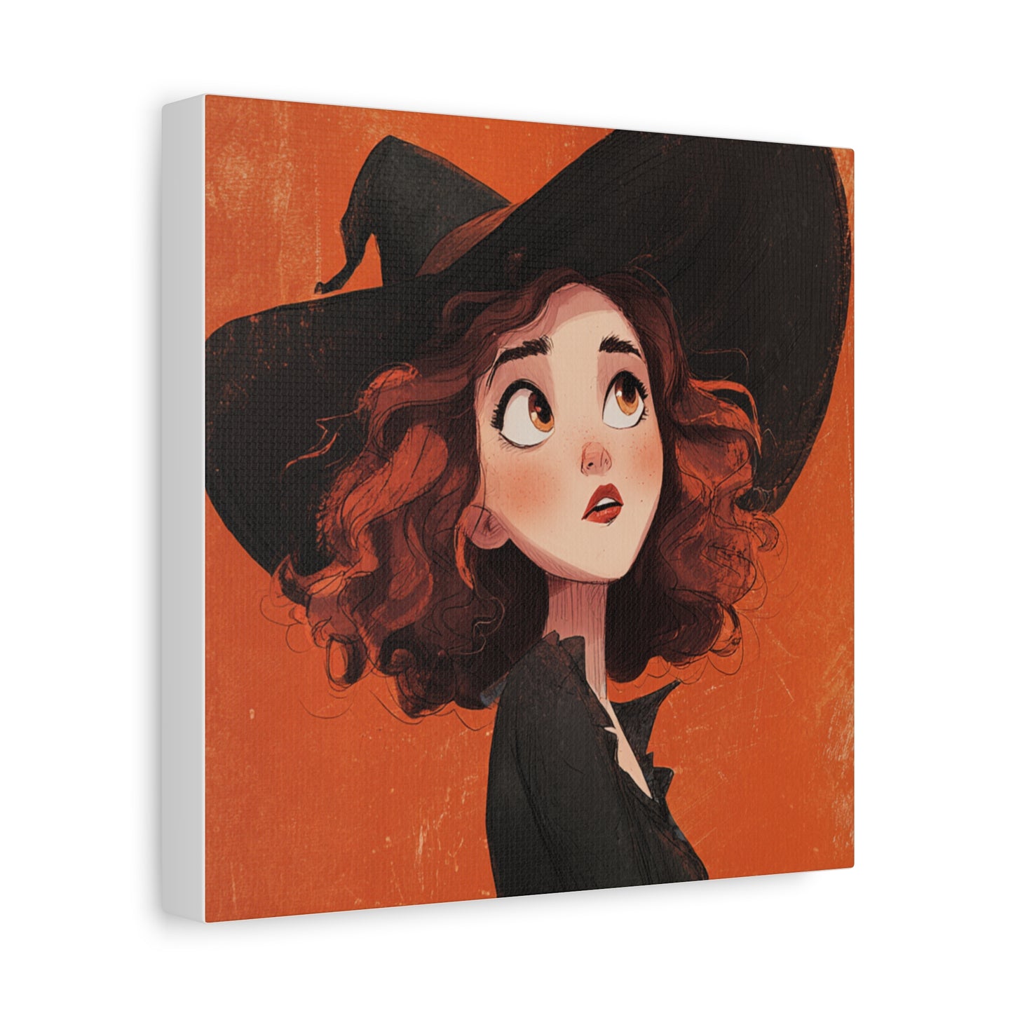 Whimsical Witch Canvas Print, Halloween Decor, Art for Home, Gift for Witches, Fall Wall Art, Magic Lover's Gift