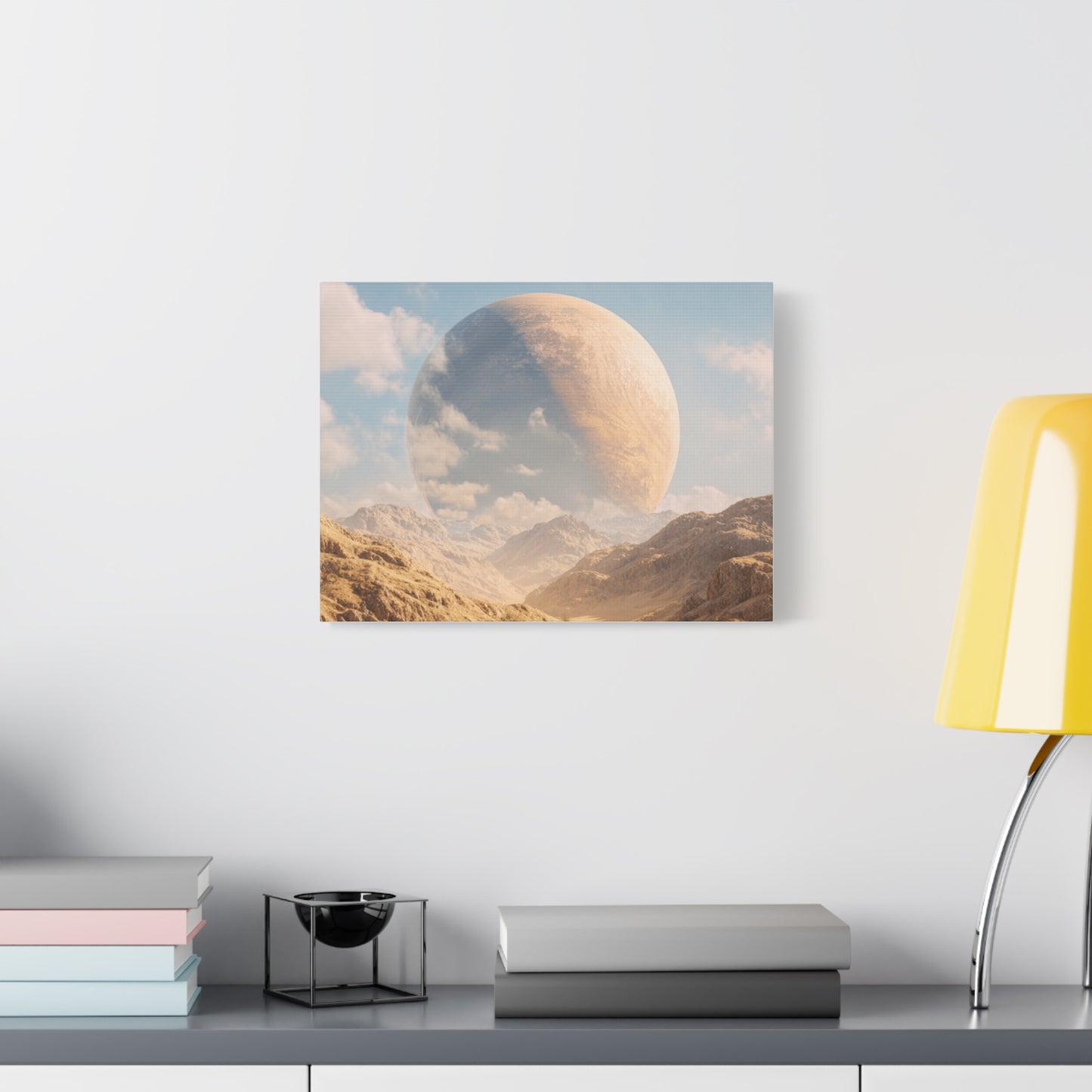 Stretched Canvas Wall Art - Dreamy Planet Landscape, Home Decor, Gallery Wall, Gift for Space Lovers, Nature Theme
