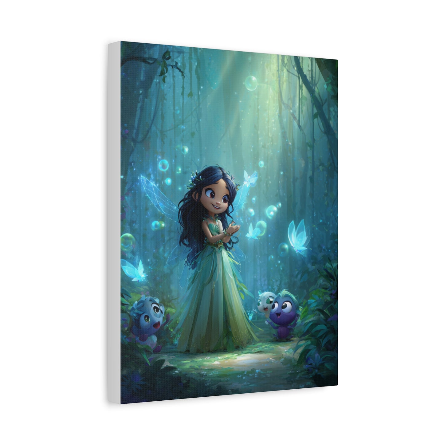 Whimsical Fairy Tale Canvas Wall Art, Enchanted Forest Decor, Fantasy Children's Room Wall Art, Magical Gift for Kids, Home Decor