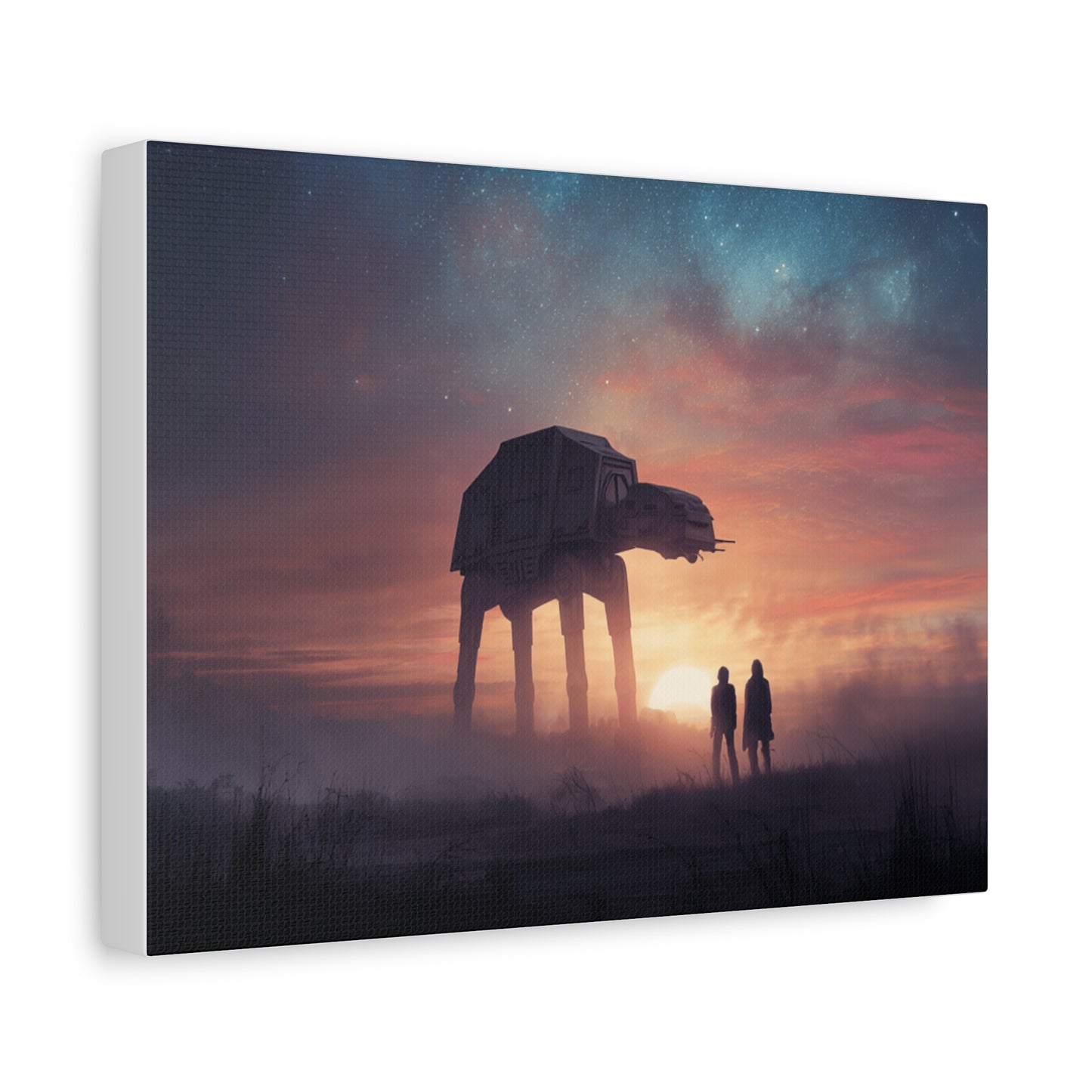 Star Wars Inspired Matte Canvas Art, Sci-Fi Wall Art, Modern Home Decor, Movie Lover Gift, Galactic Artwork