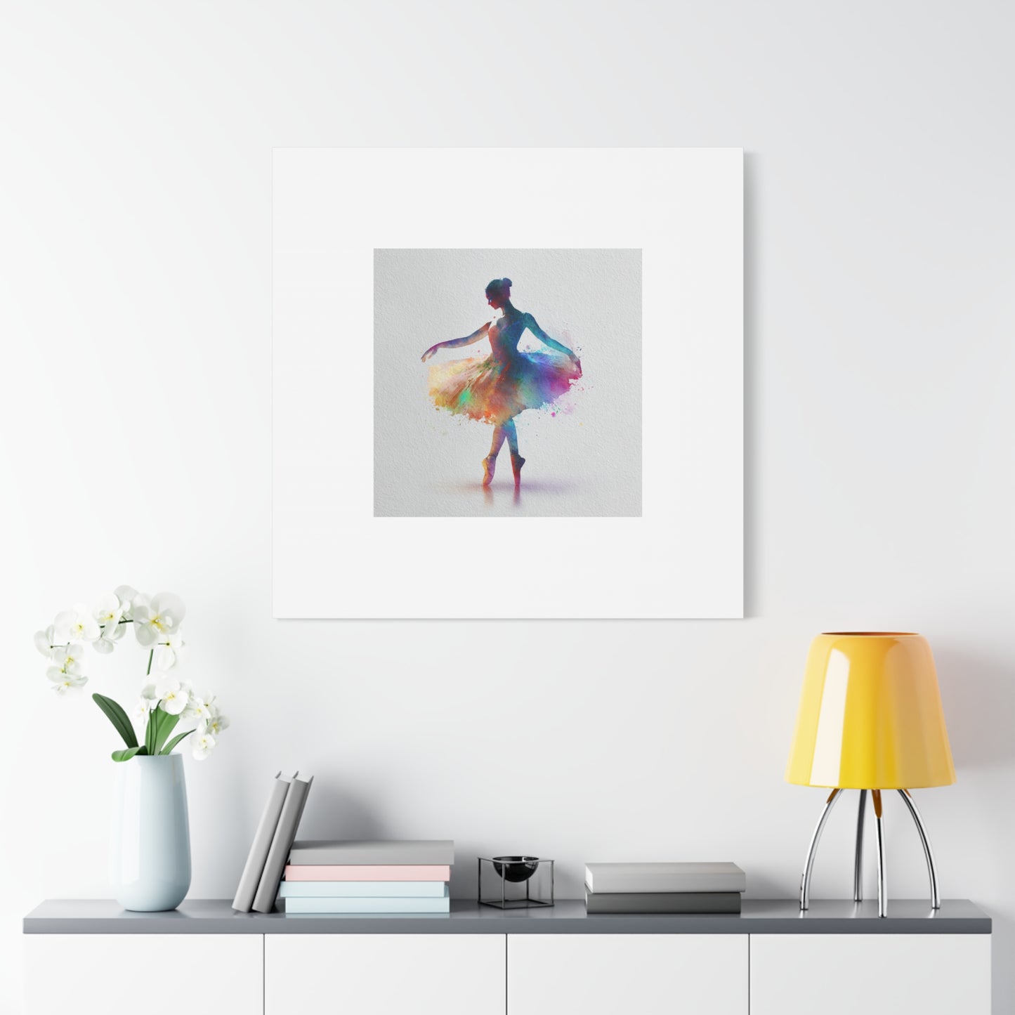 Canvas Print - Beautiful Ballerina with Color Splash - Perfect for a Little Dancer's Room