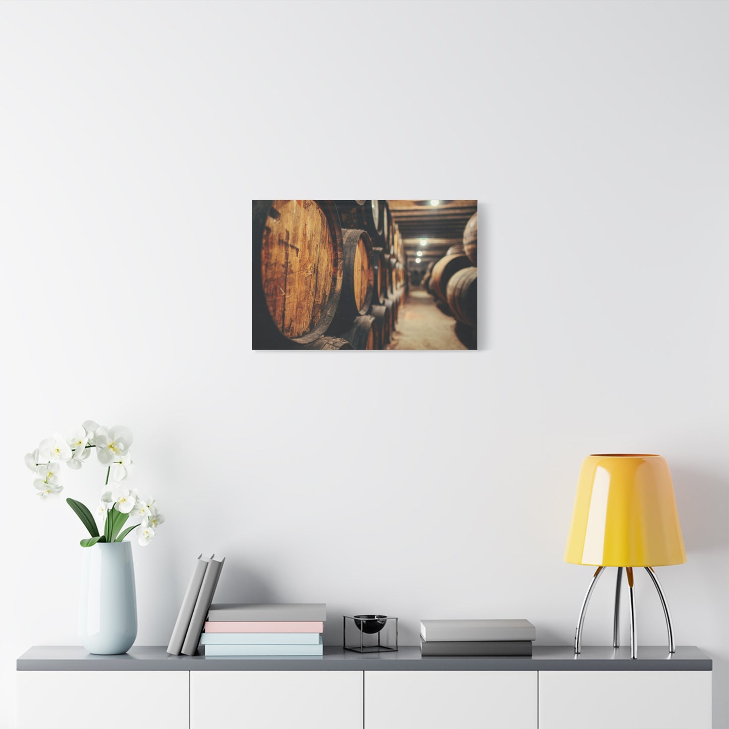 Rustic Wine Barrel Canvas Print