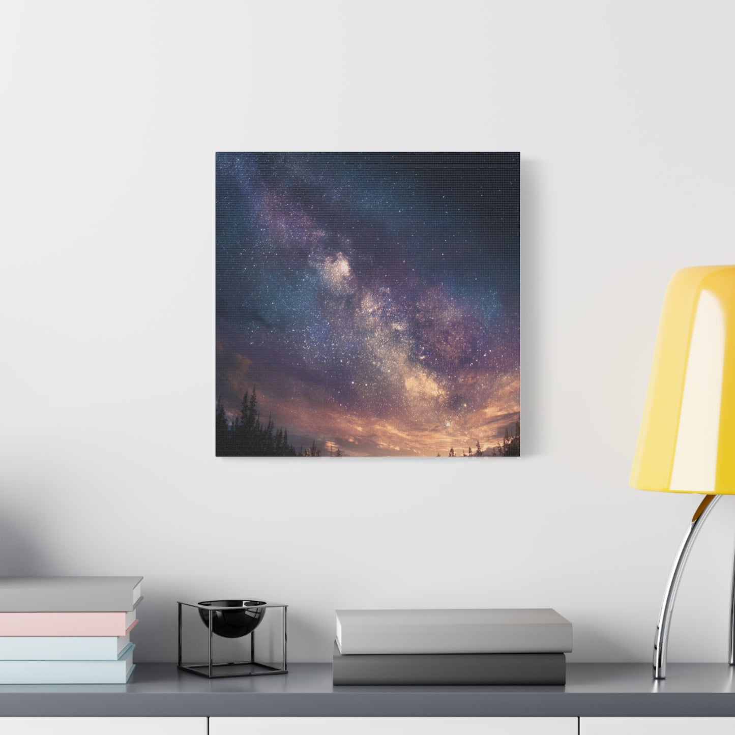 Galactic Night Matte Canvas Print, Cosmic Wall Art for Home Decor, Celestial Decor, Starry Night Art, Space Lover Gift, Bedroom Wall Art
