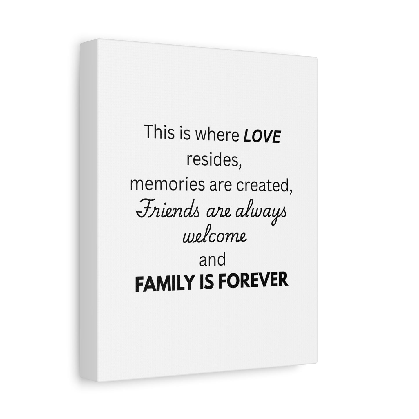 Love Family Canvas Artwork