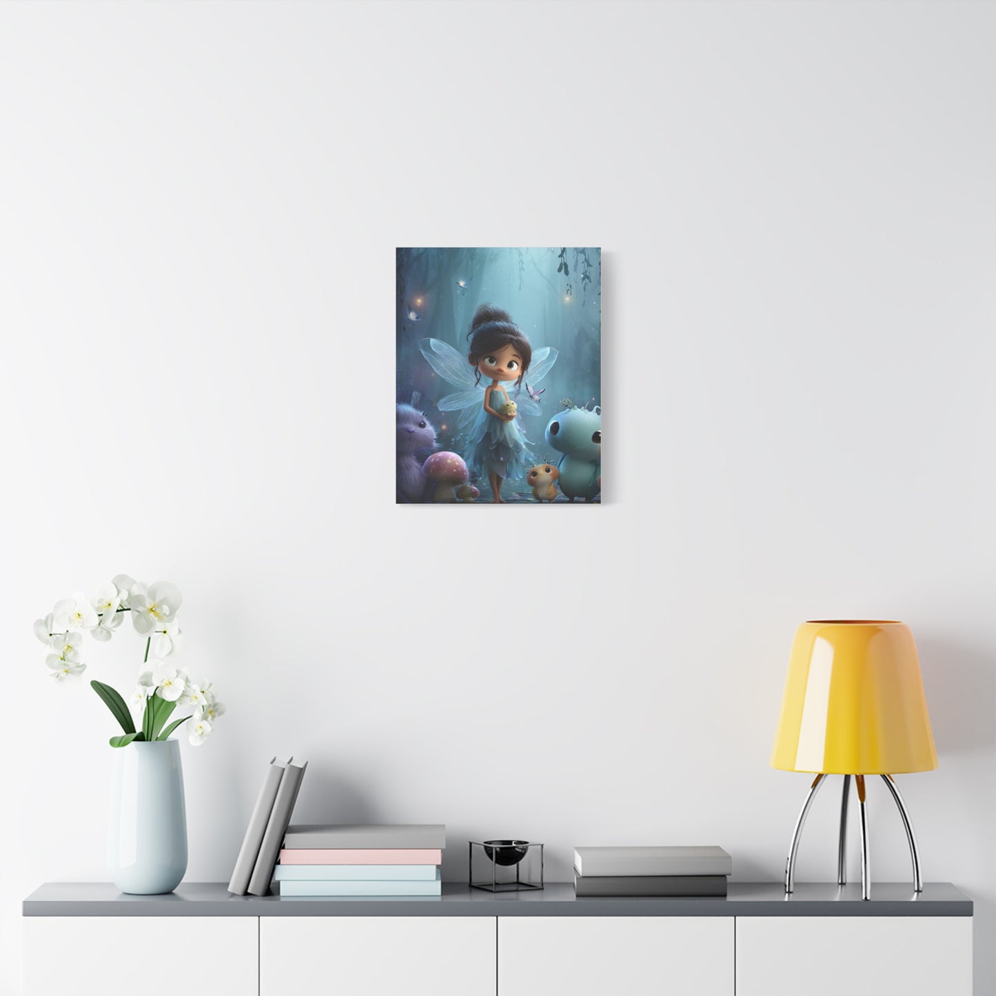 Whimsical Fairy Canvas Art Print, Enchanted Decor for Kids' Rooms, Fantasy Wall Art, Magical Gift for Birthdays, Nursery Decoration