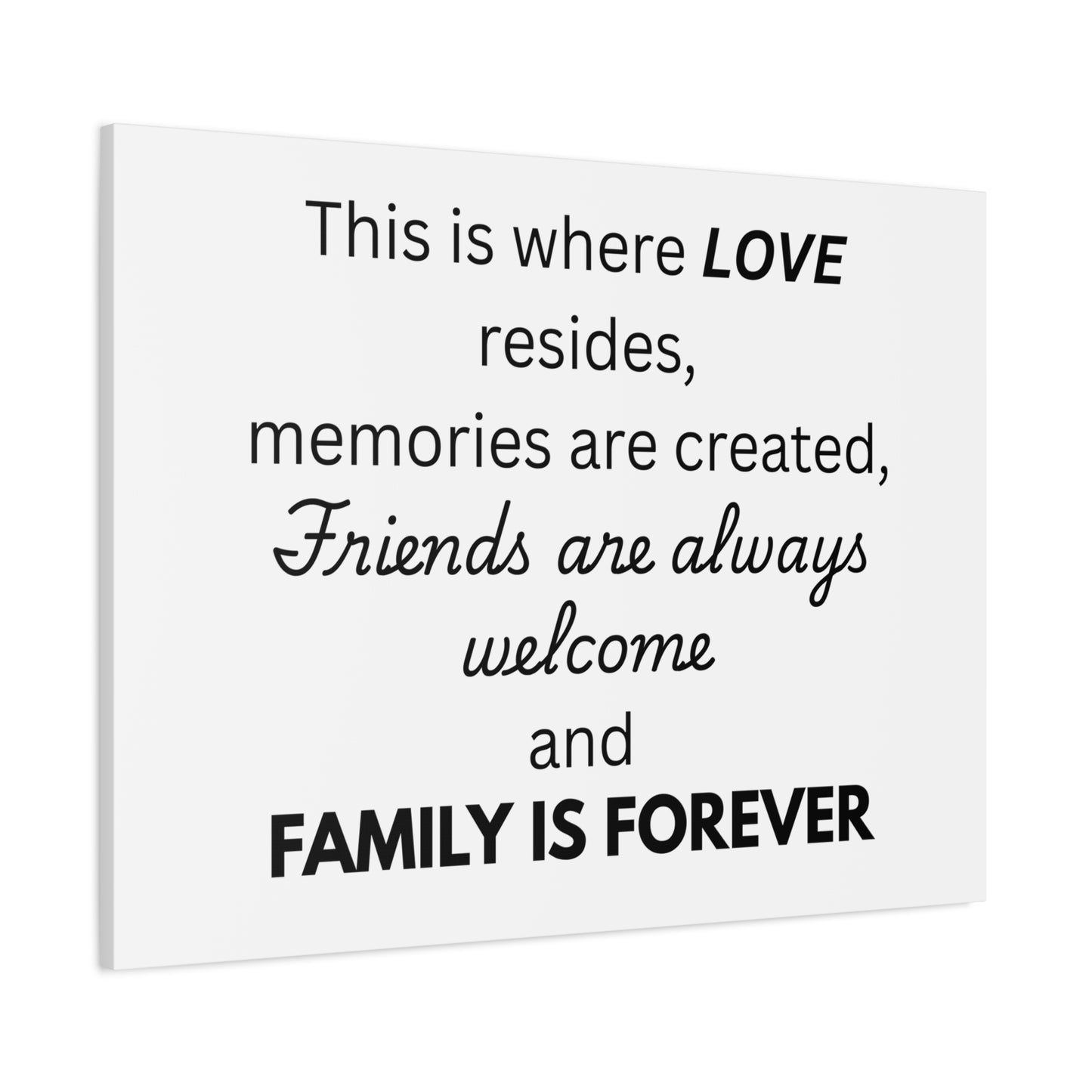 Love Family Canvas Artwork