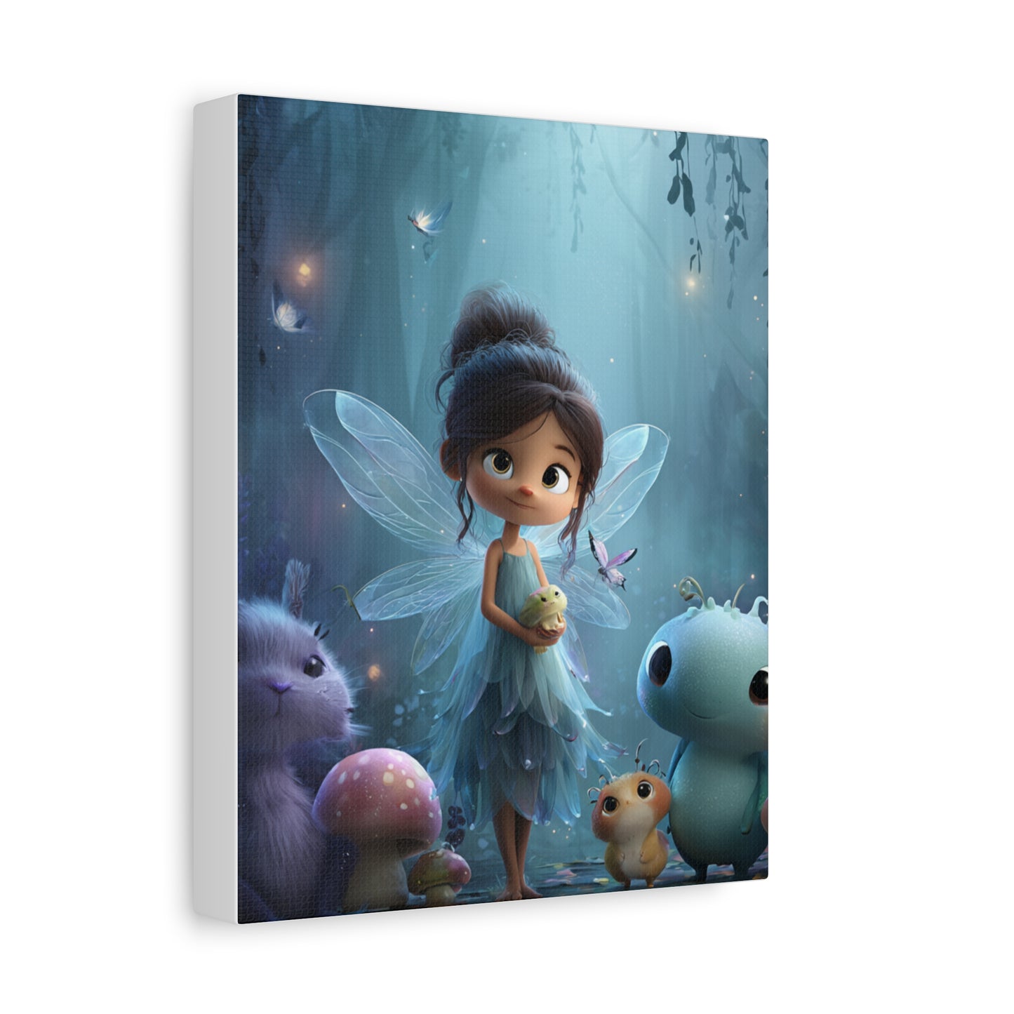 Whimsical Fairy Canvas Art Print, Enchanted Decor for Kids' Rooms, Fantasy Wall Art, Magical Gift for Birthdays, Nursery Decoration