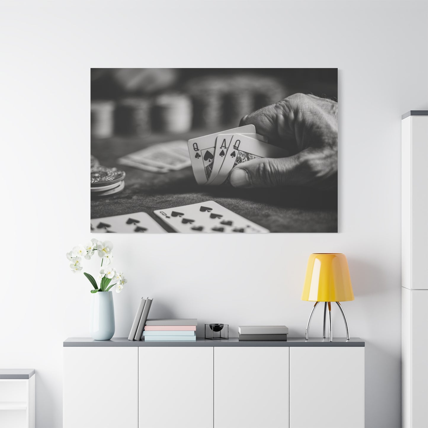 Poker Player Canvas Wall Art