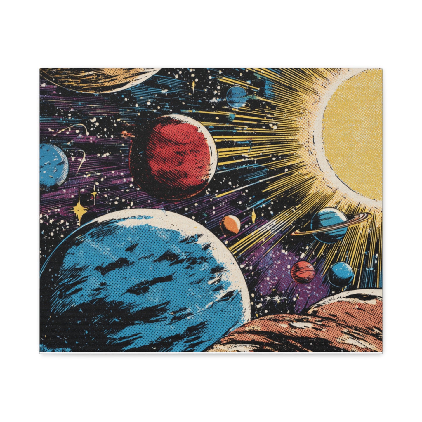 Canvas Print - Comic Book Style Planets