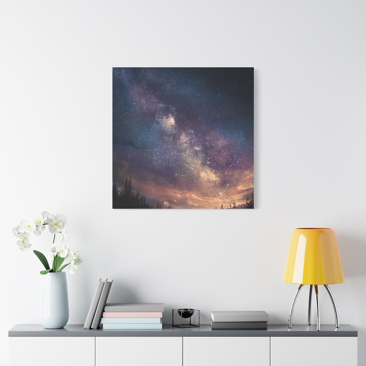 Galactic Night Matte Canvas Print, Cosmic Wall Art for Home Decor, Celestial Decor, Starry Night Art, Space Lover Gift, Bedroom Wall Art