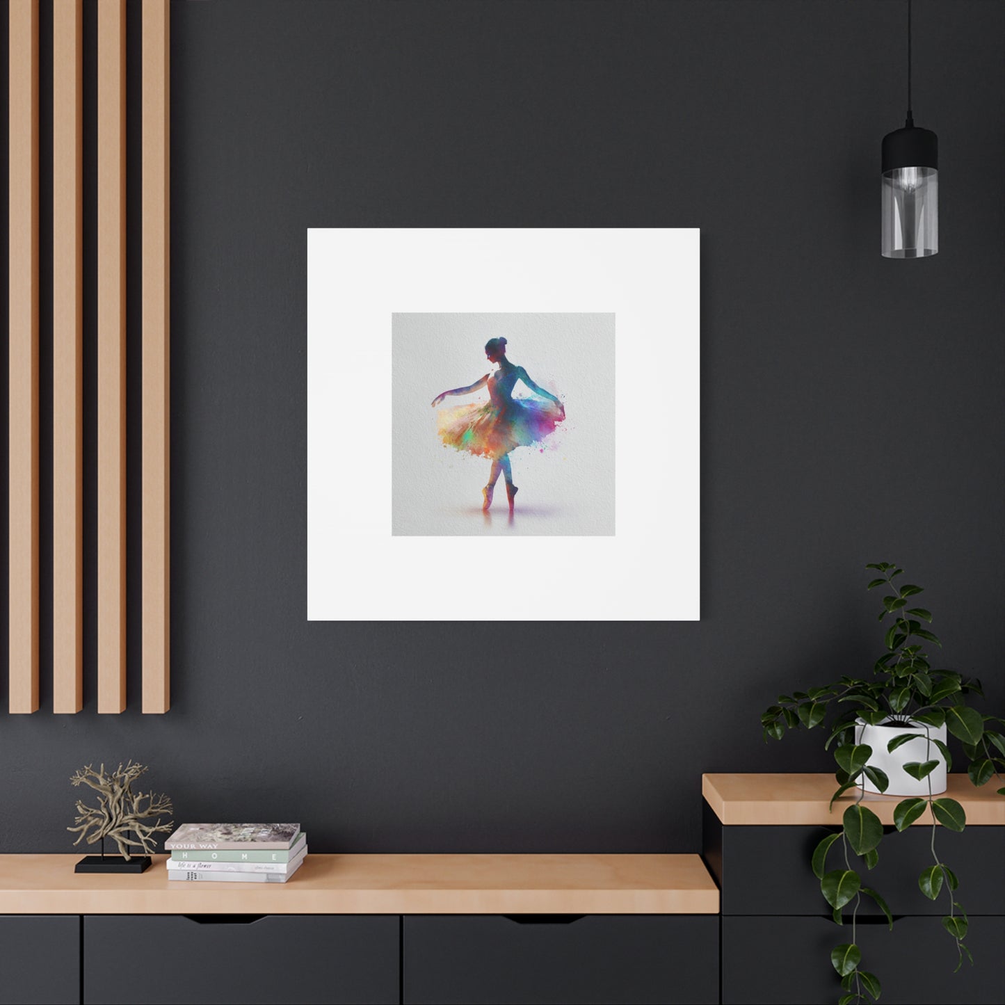 Canvas Print - Beautiful Ballerina with Color Splash - Perfect for a Little Dancer's Room
