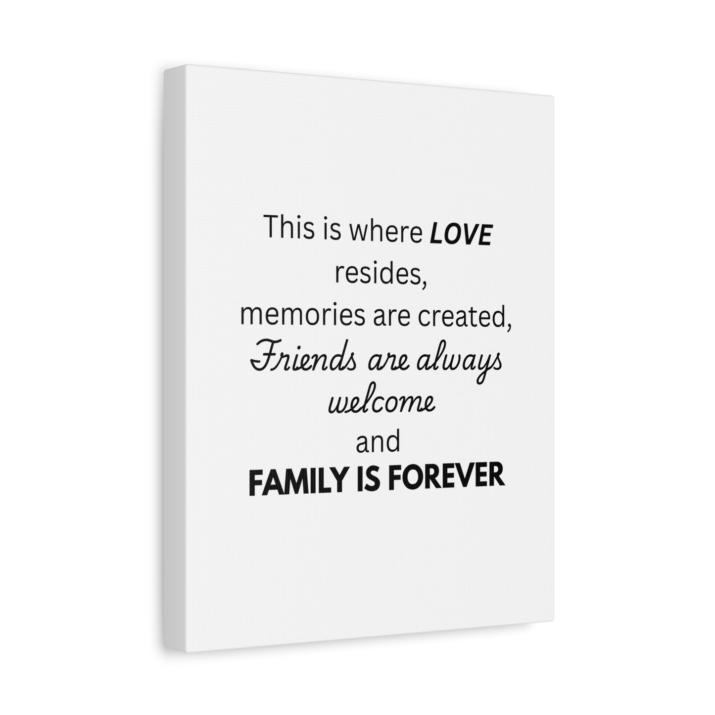 Love Family Canvas Artwork