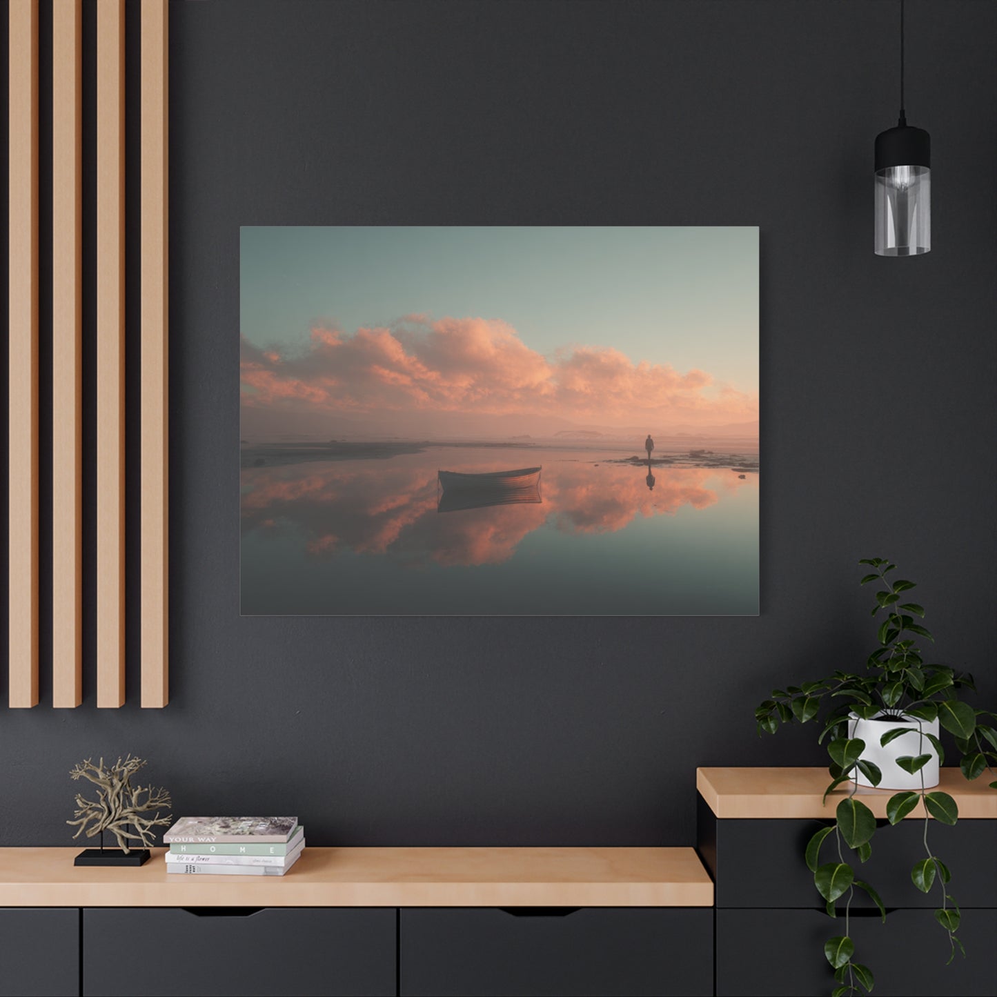 Serene Landscape Canvas Art Print, Coastal Decor, Home Bedroom Wall Art, Inspirational Wall Décor, Gift for Nature Lovers
