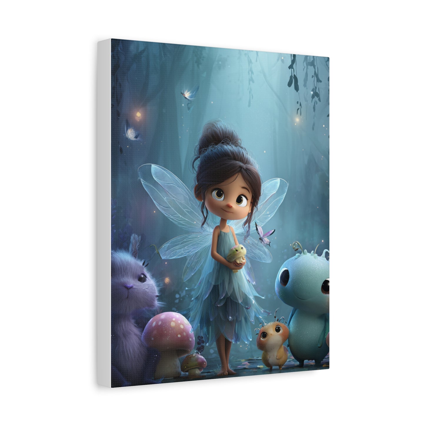 Whimsical Fairy Canvas Art Print, Enchanted Decor for Kids' Rooms, Fantasy Wall Art, Magical Gift for Birthdays, Nursery Decoration