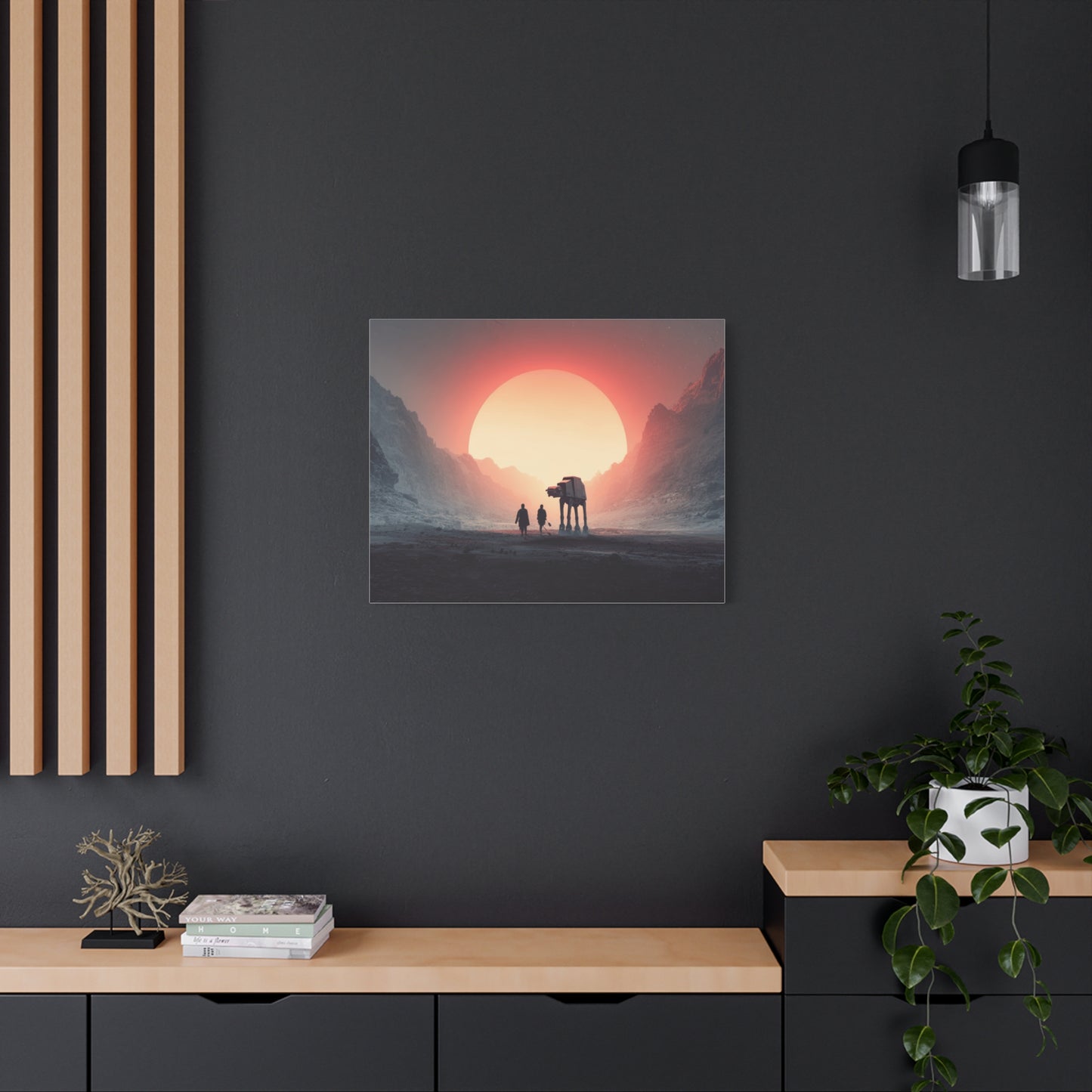 Stretched Canvas Art Print, Sci-Fi Wall Decor, Space Home Decor, Unique Gift for Fans, Movie-Inspired Art