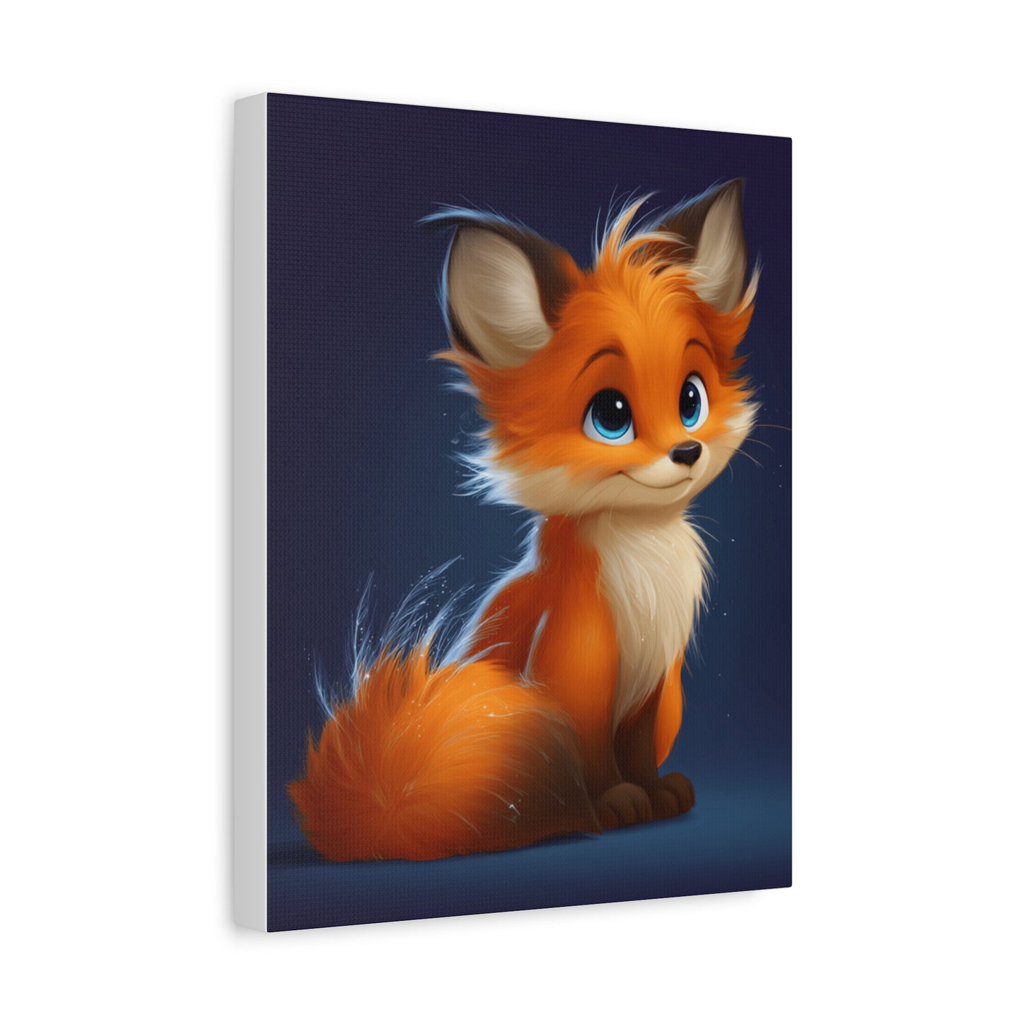 Whimsical Fox Canvas Art Print, Cute Wall Decor, Animal Lover Gift, Children's Room Decor, Nursery Wall Art, Fox Artwork