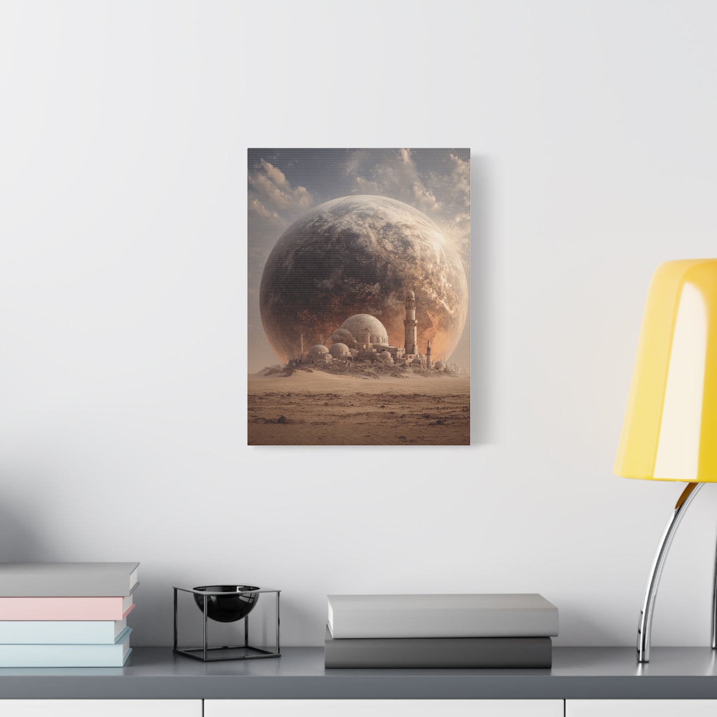 Cosmic Landscape Canvas Art, Wall Decor, Celestial Print, Space Artwork, Home Decoration, Gift for Science Fiction Lovers