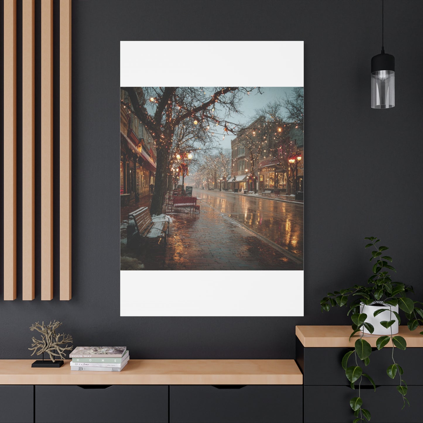 Cozy Winter Canvas Wall Art, Holiday Decor, Home Decoration, Gift for Her, Christmas Vibes, Seasonal Artwork